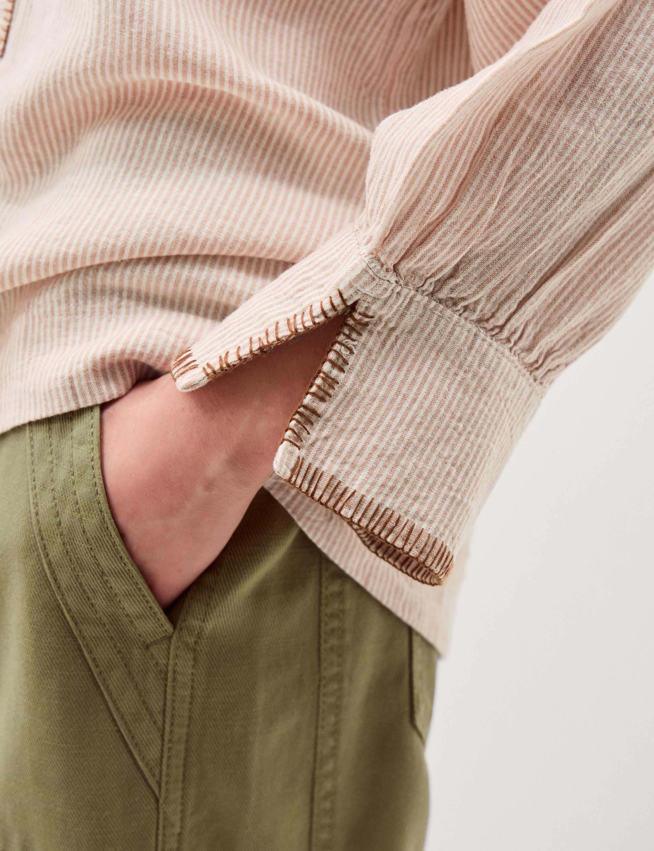 Linen Rich Striped Top 5 of 5