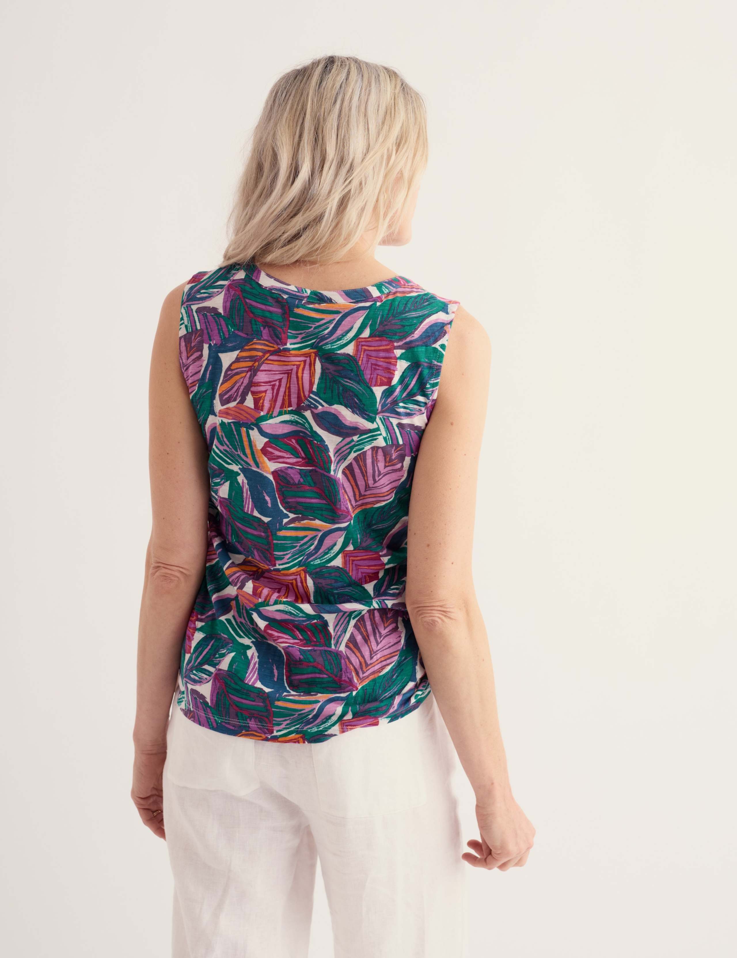 Pure Cotton Printed V-Neck Vest 4 of 5