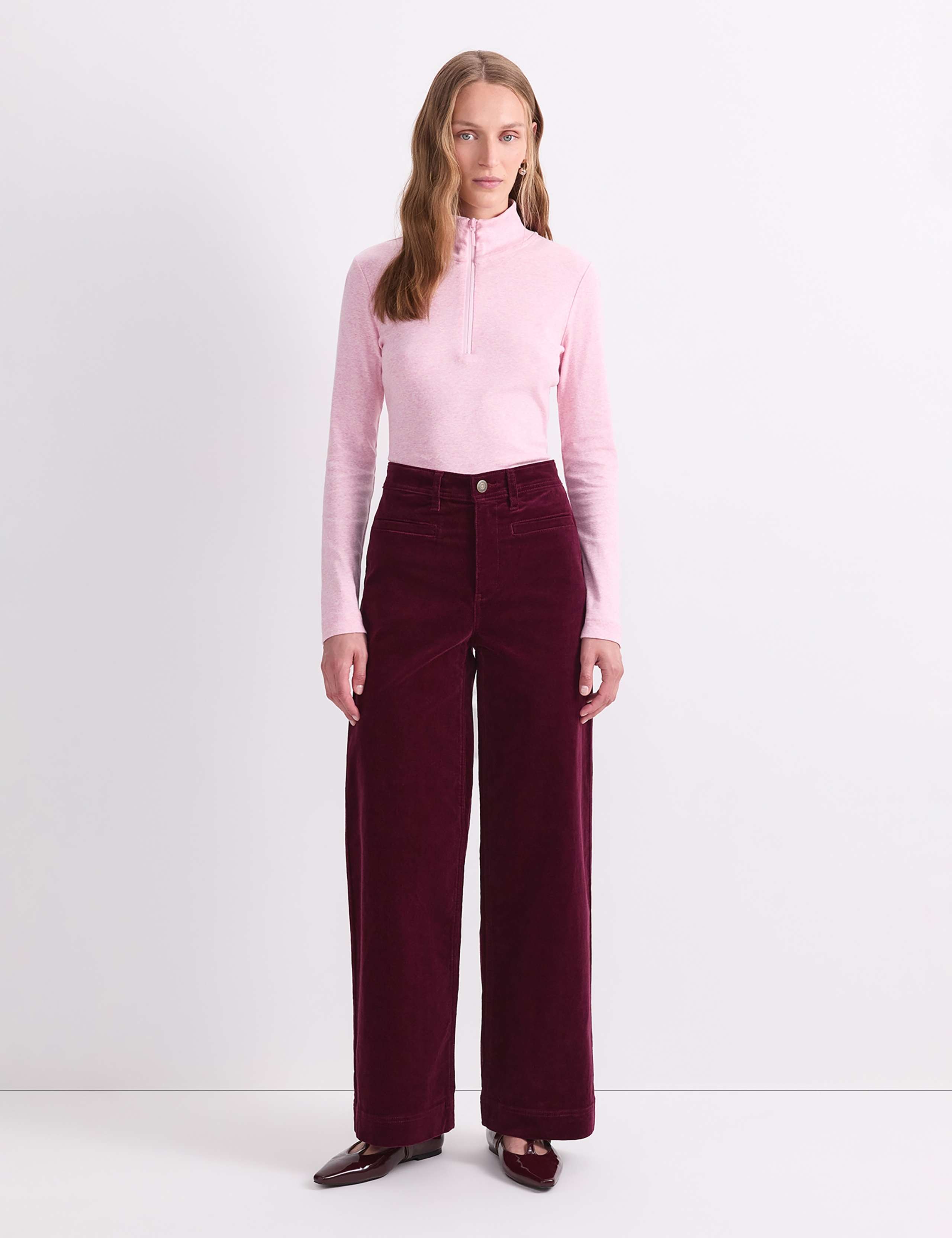 Cotton Rich Cord Wide Leg Trousers 2 of 5
