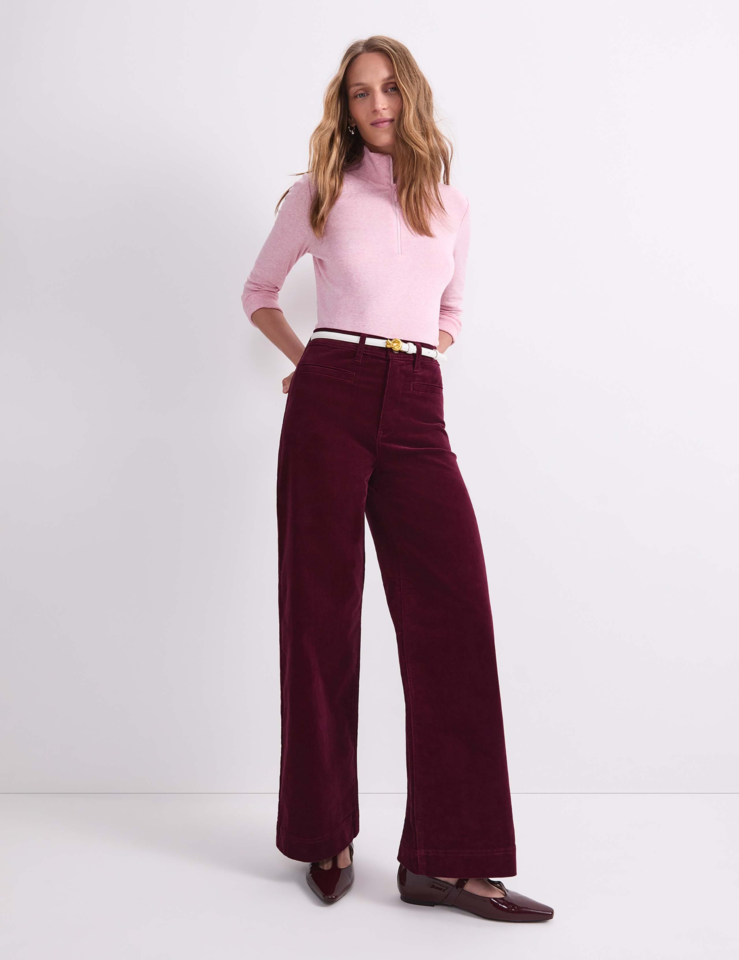 Cotton Rich Cord Wide Leg Trousers 3 of 5