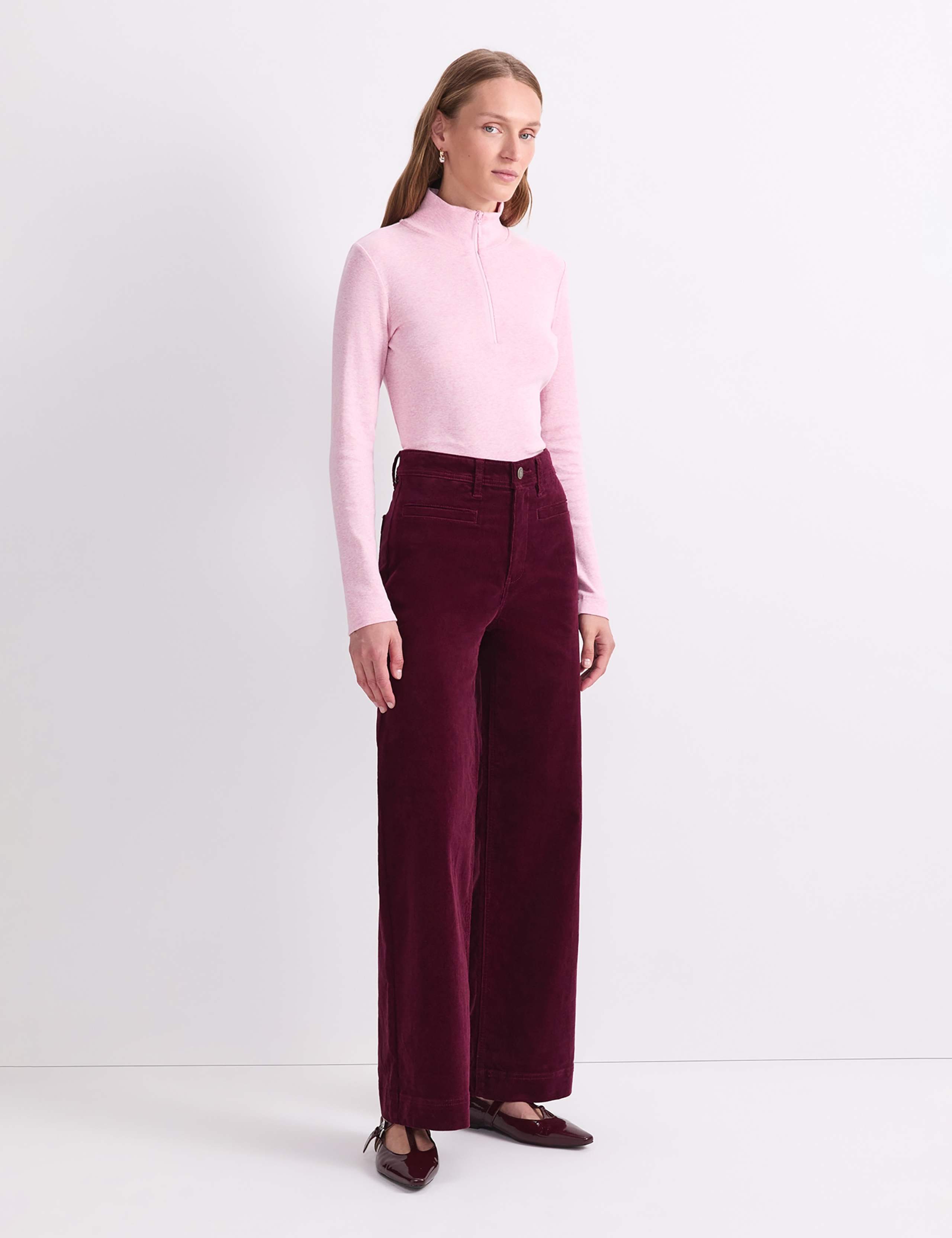 Cotton Rich Cord Wide Leg Trousers 4 of 5