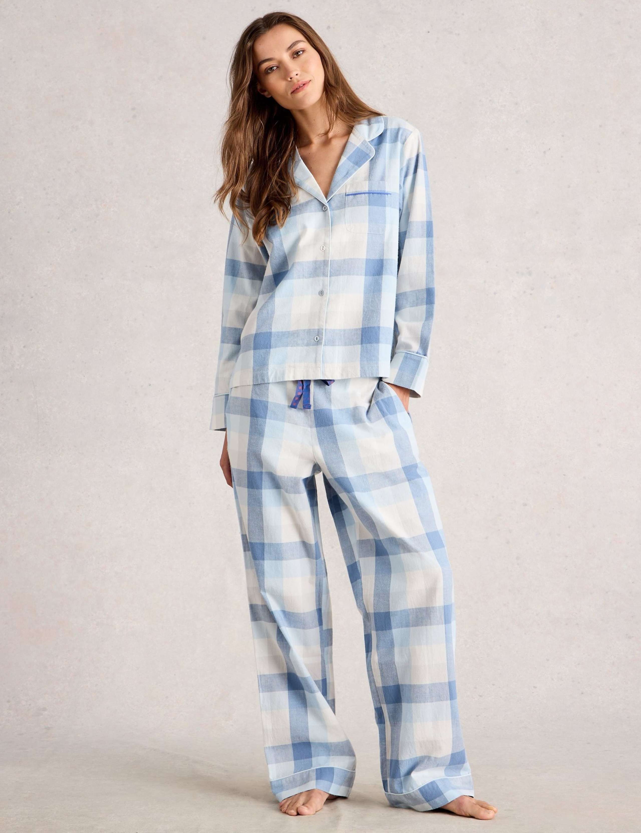 Pure Cotton Checked Pyjama Bottoms 3 of 6