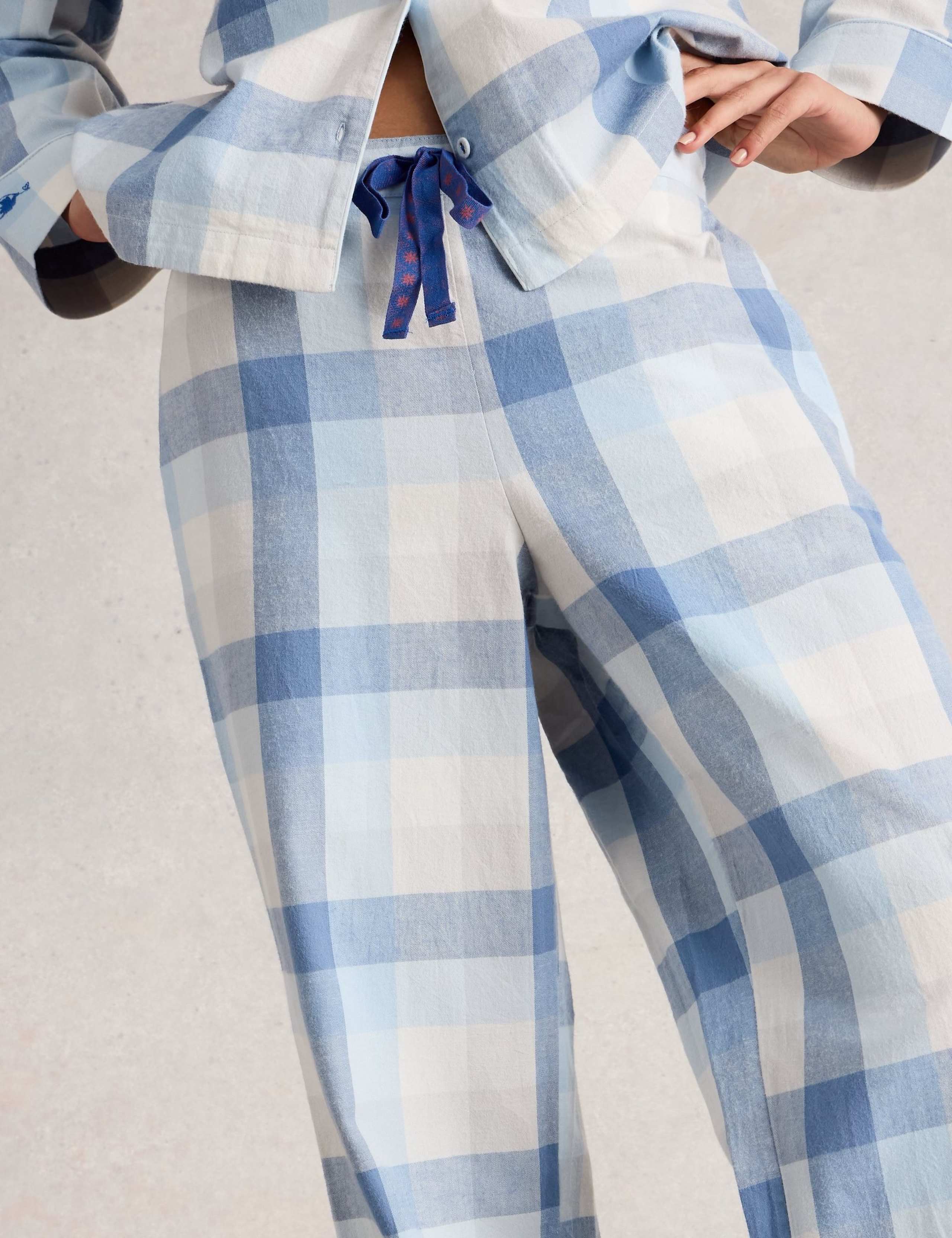 Pure Cotton Checked Pyjama Bottoms 4 of 6