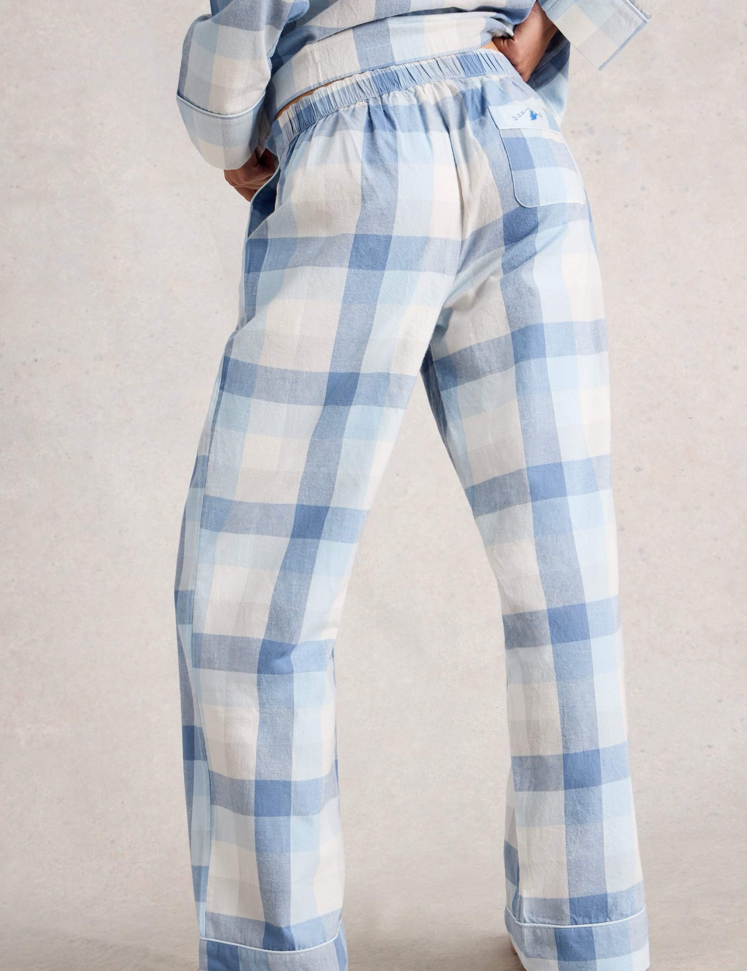 Pure Cotton Checked Pyjama Bottoms 5 of 6