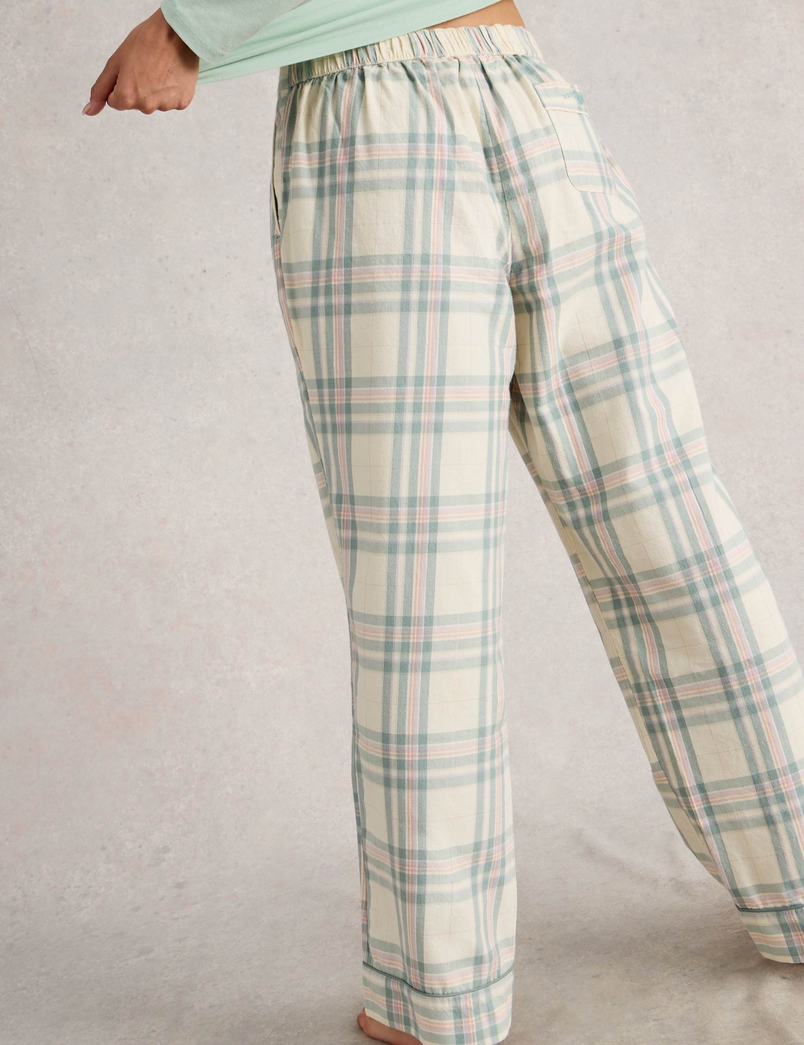 Pure Cotton Checked Pyjama Bottoms 4 of 6