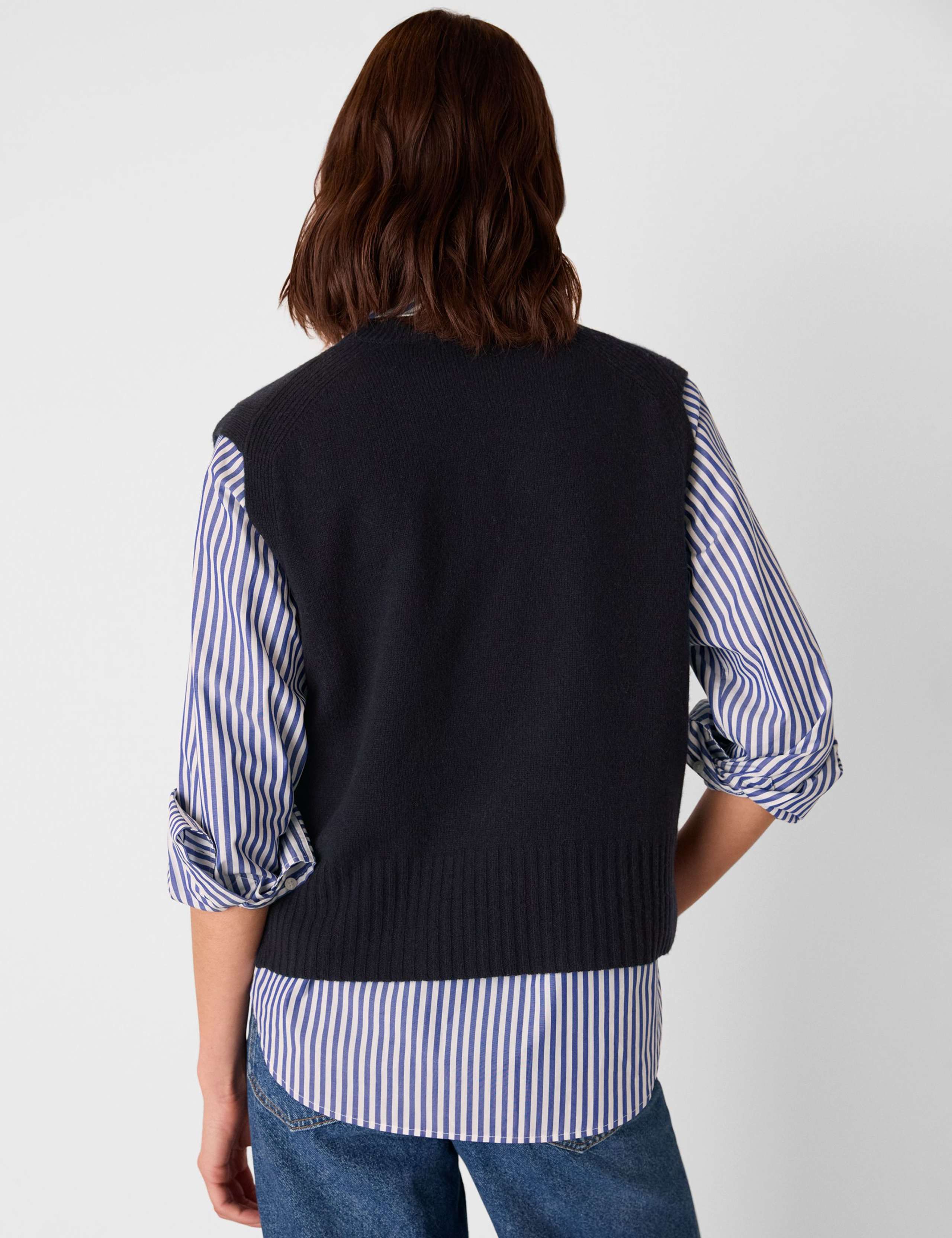 Pure Wool Crew Neck Vest Top 3 of 4