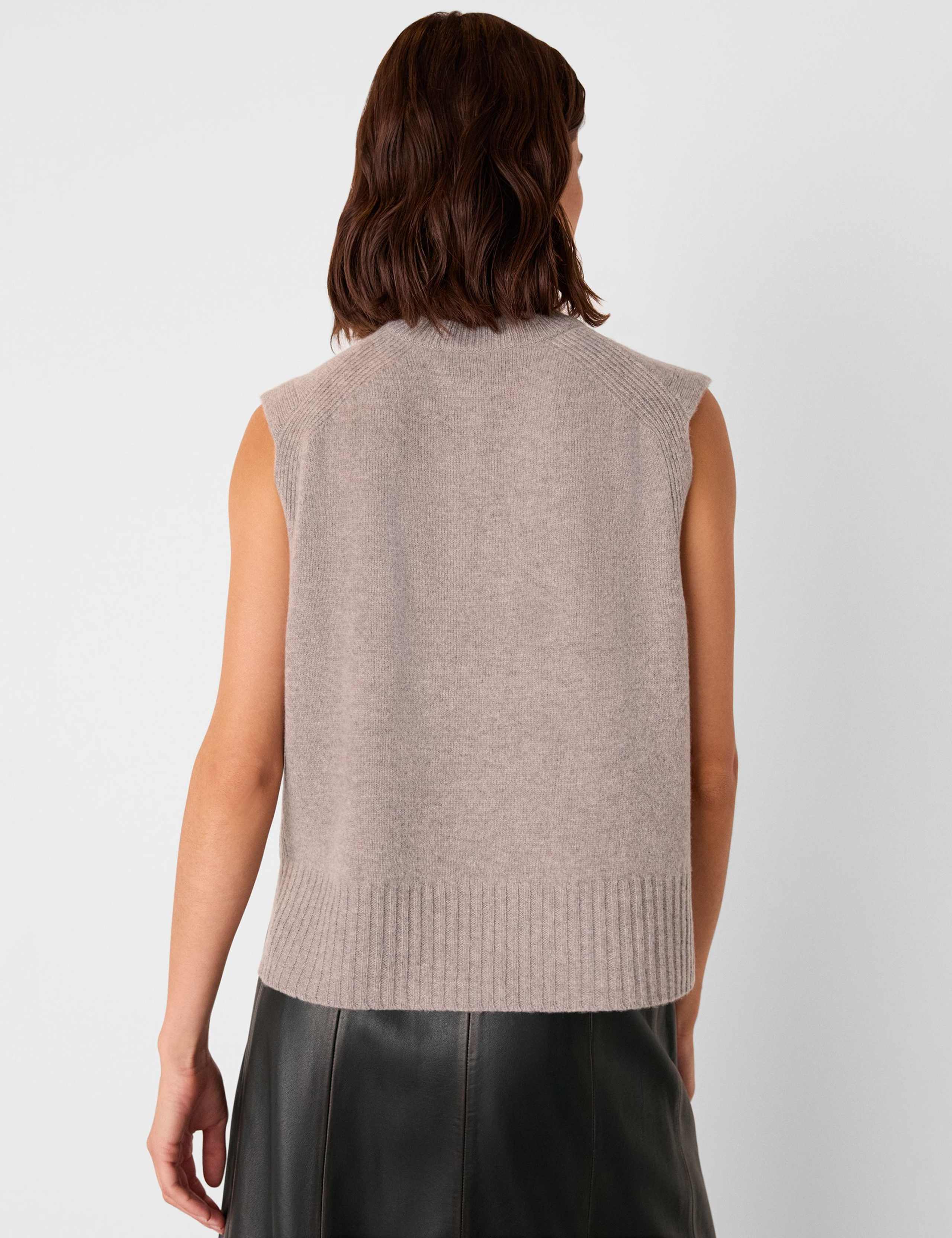 Pure Wool Crew Neck Vest Top 3 of 4