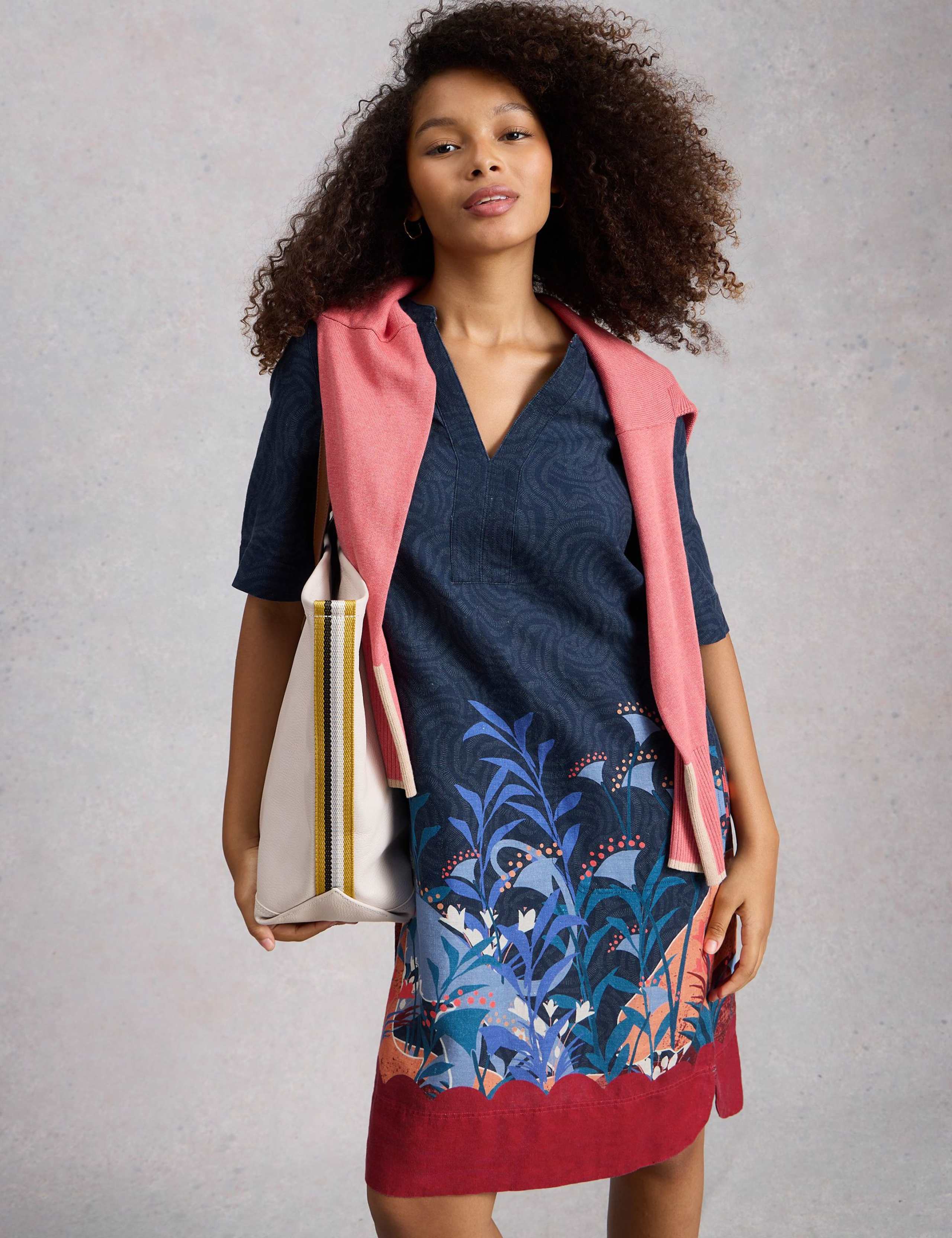 Pure Linen Knee Length Relaxed Tea Dress 6 of 6