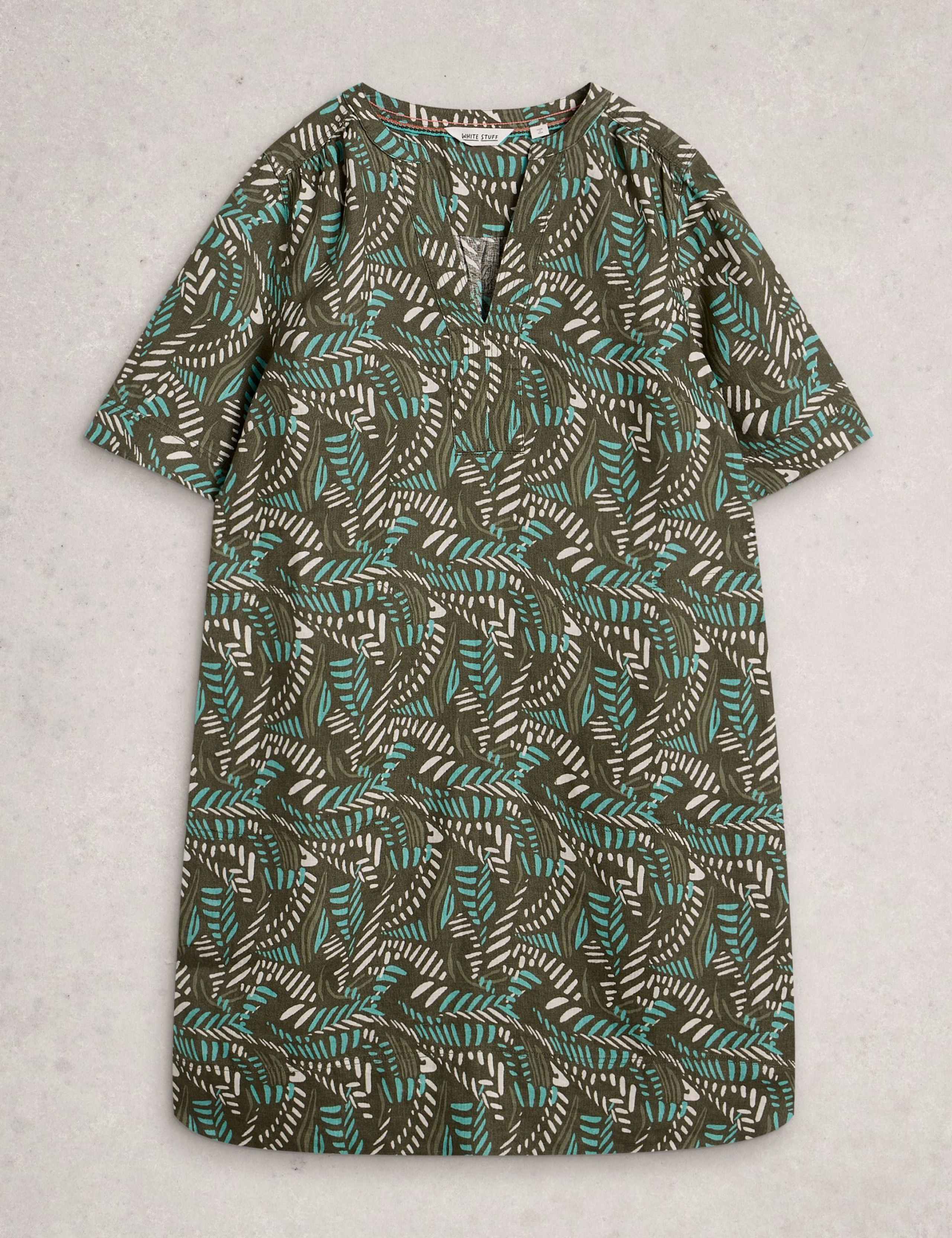 Pure Linen Knee Length Relaxed Tea Dress 2 of 6