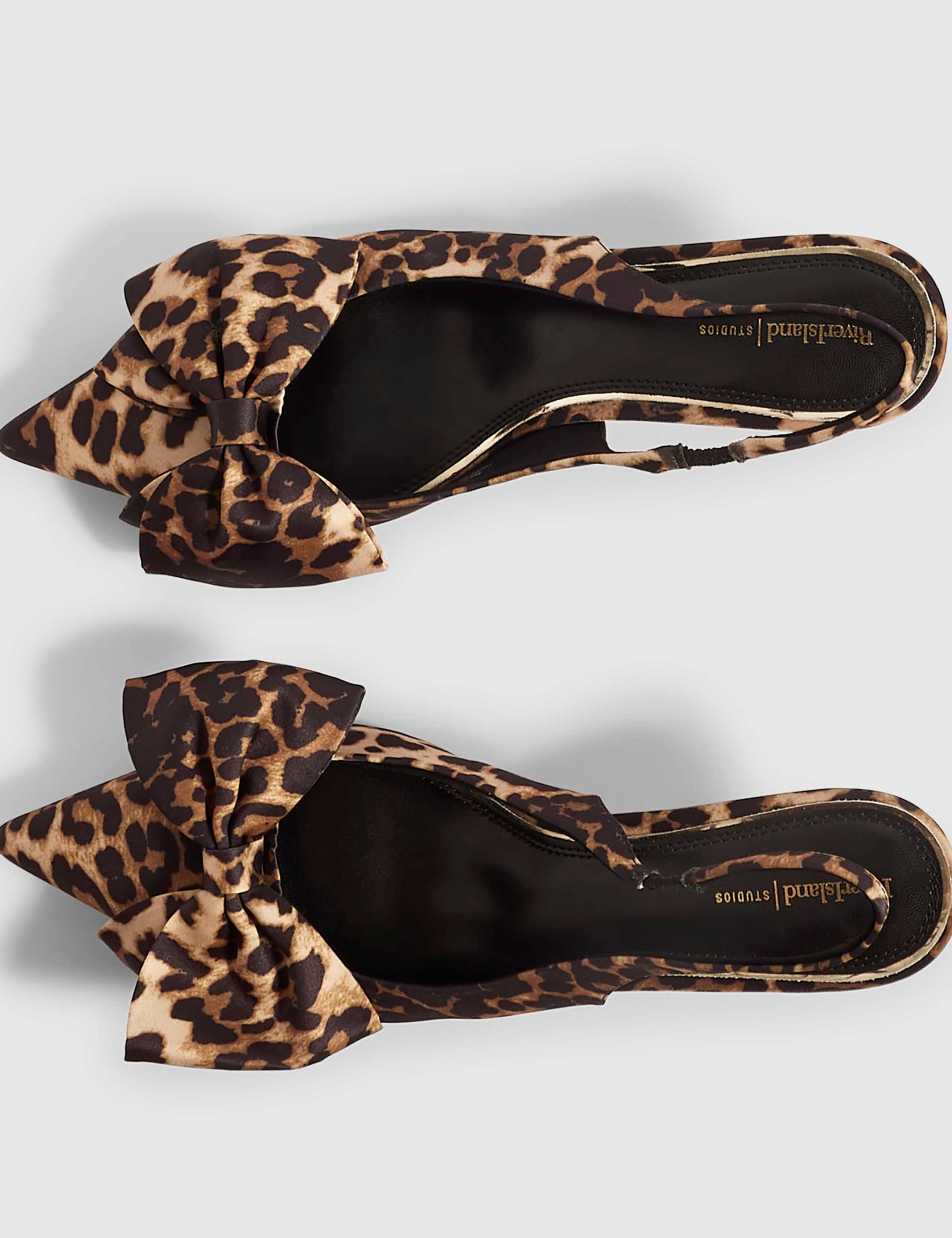 Leopard Print Bow Stiletto Heel Court Shoes 5 of 5