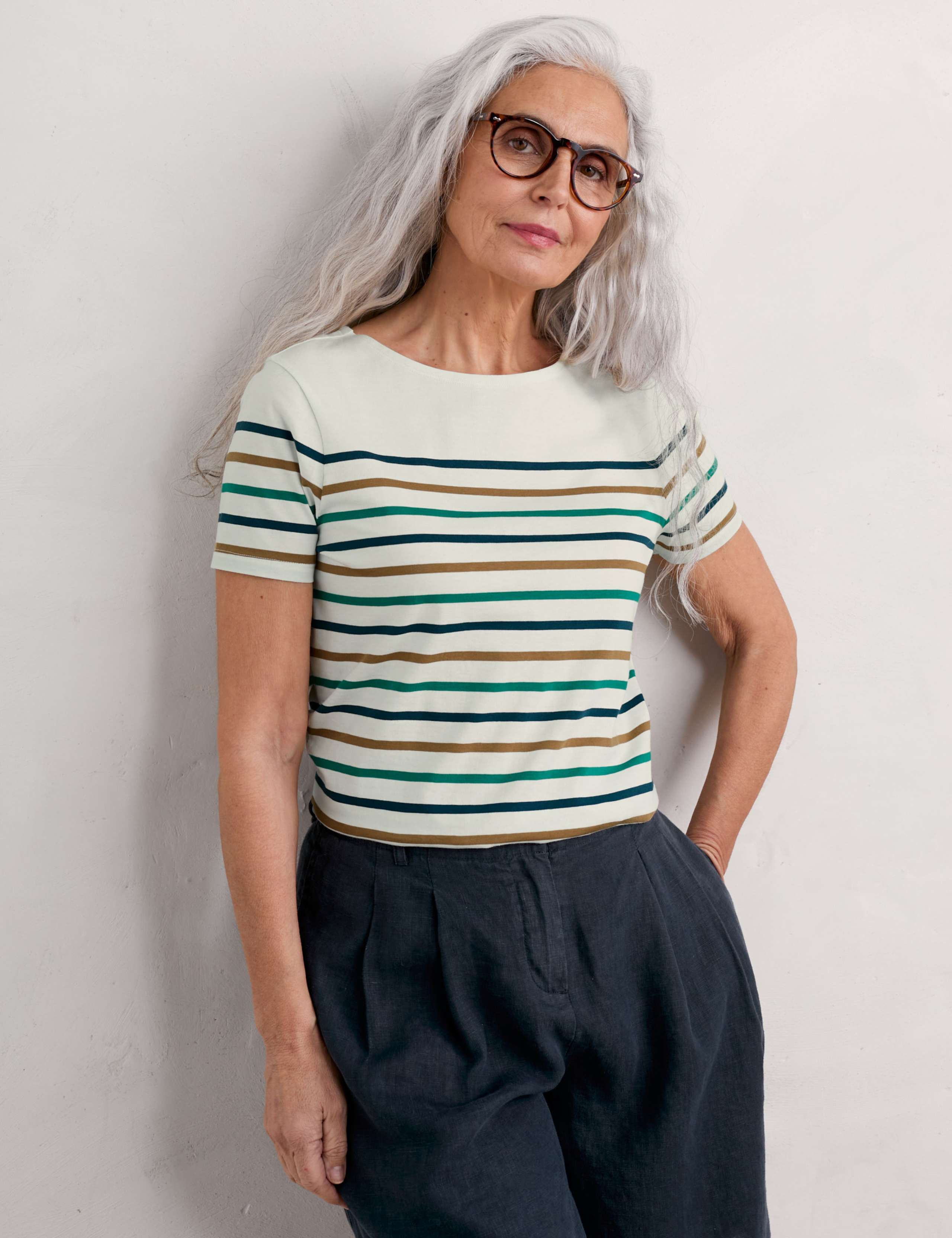 Pure Cotton Striped T-Shirt 3 of 5