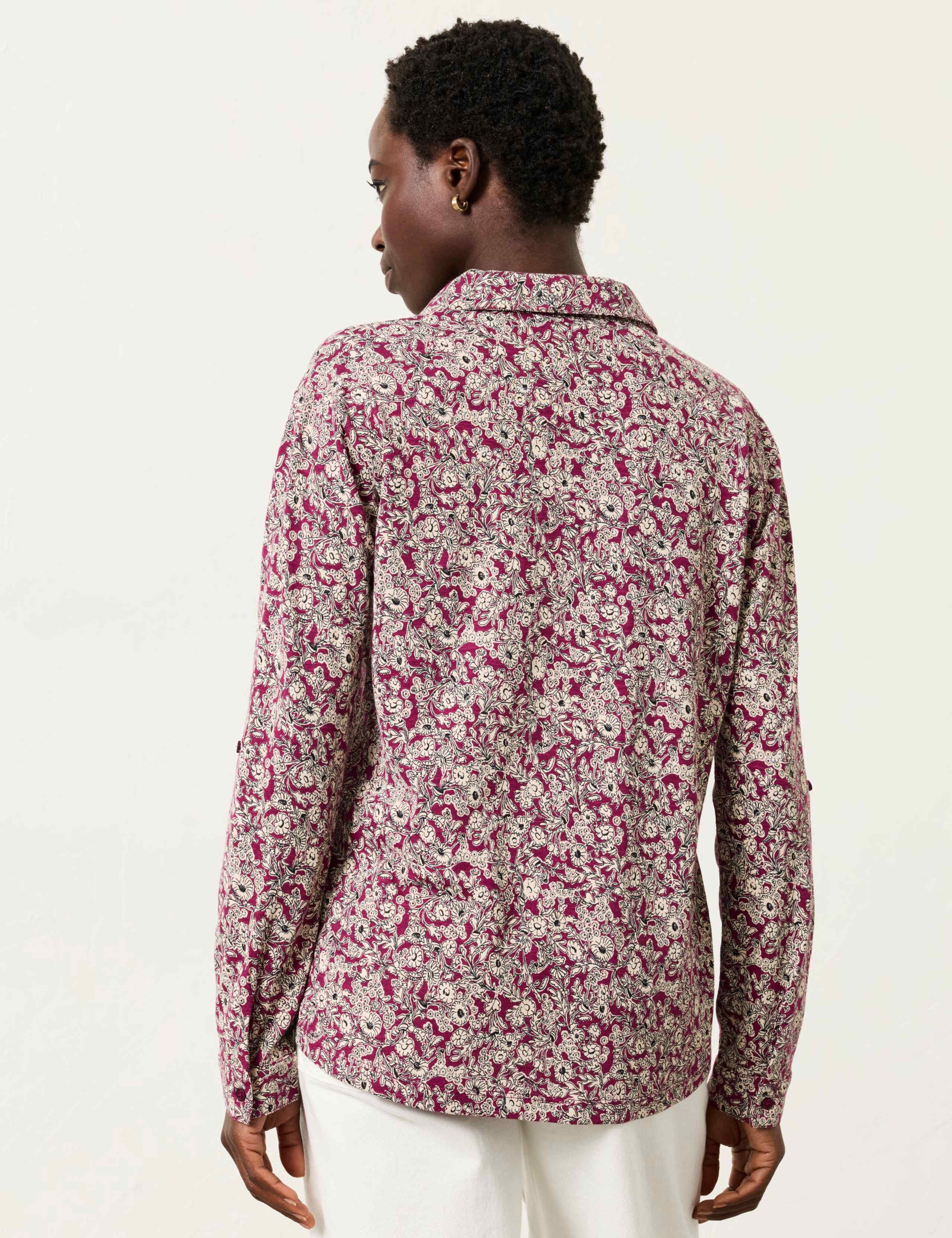 Modal Blend Jersey Floral Relaxed Shirt 5 of 5