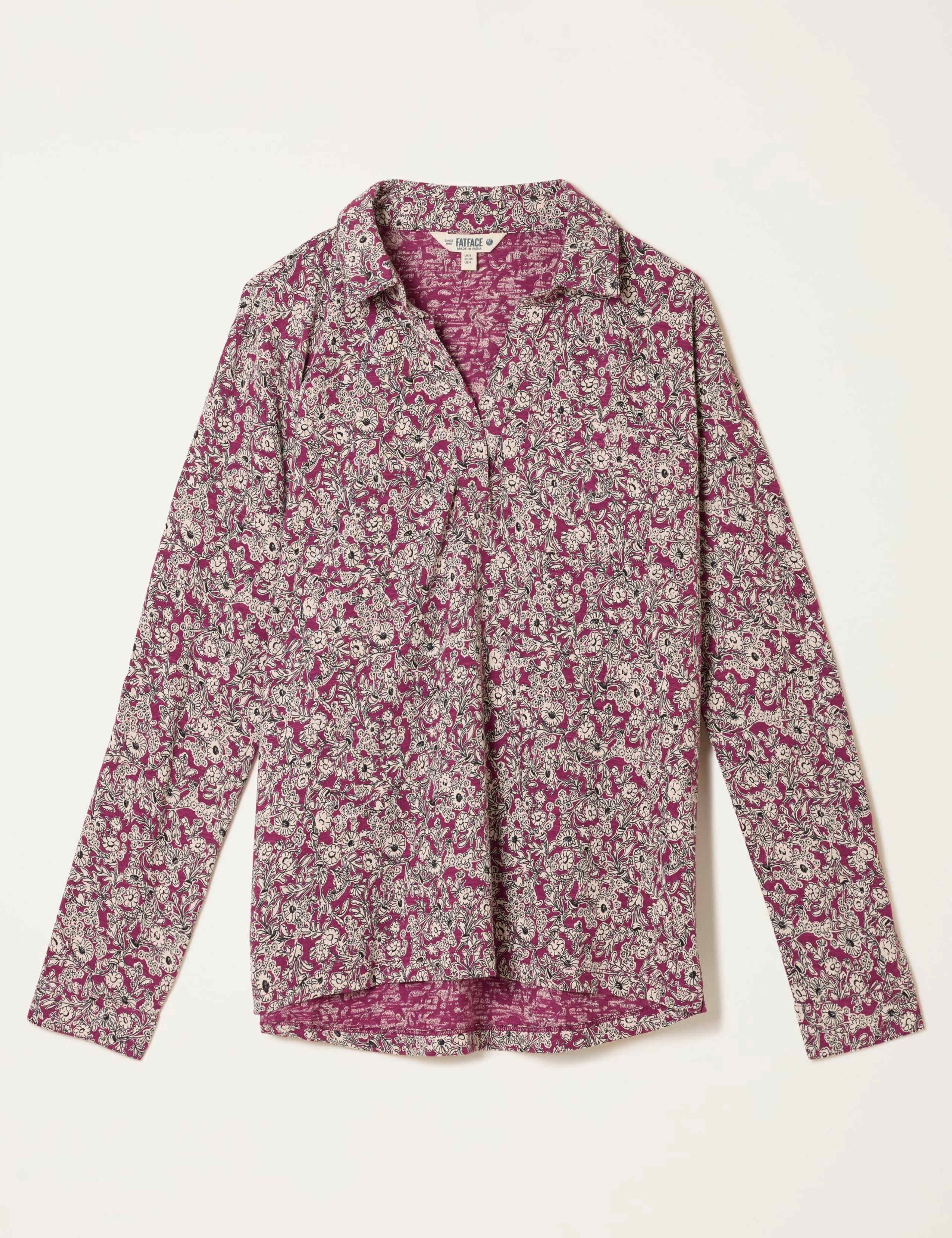 Modal Blend Jersey Floral Relaxed Shirt 2 of 5