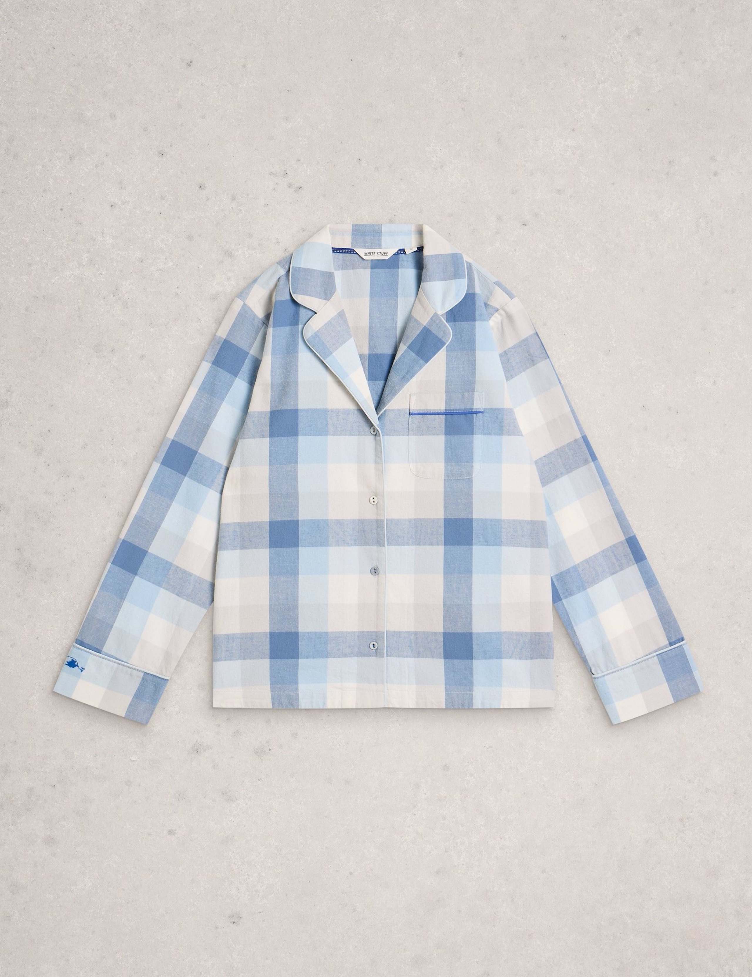 Pure Cotton Checked Lounge Shirt 2 of 6