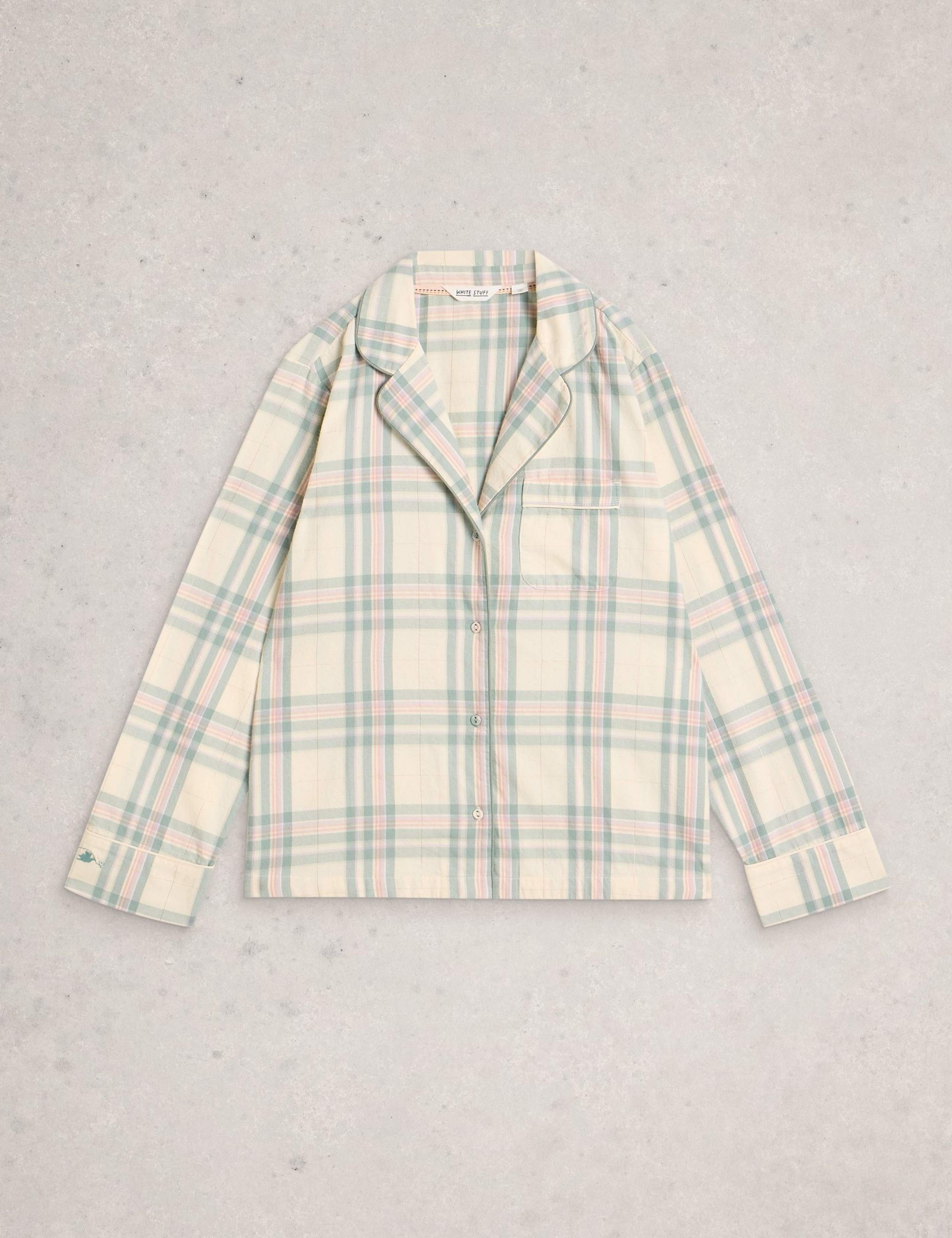 Pure Cotton Checked Lounge Shirt 2 of 6