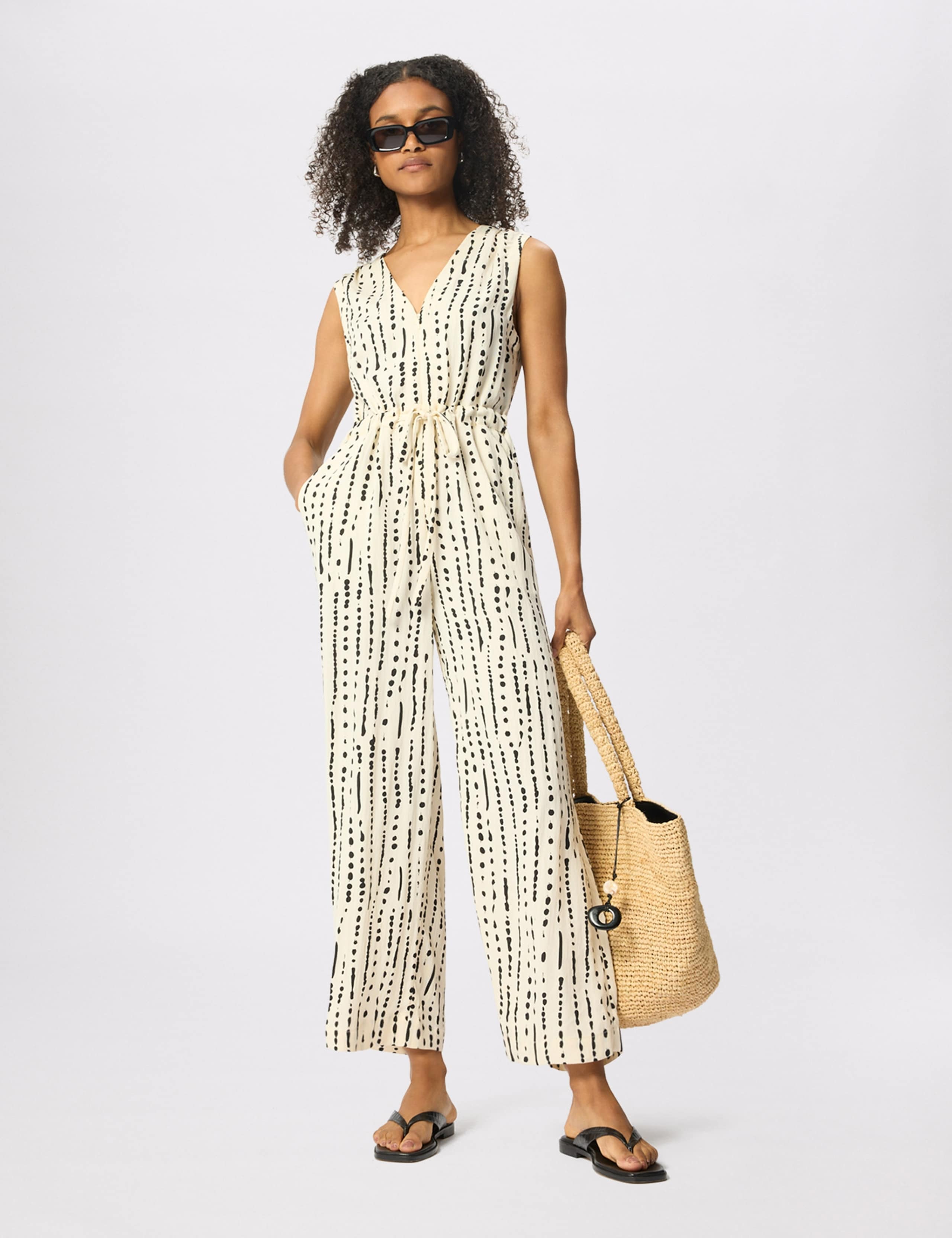 Printed Tie Detail Jumpsuit 1 of 6
