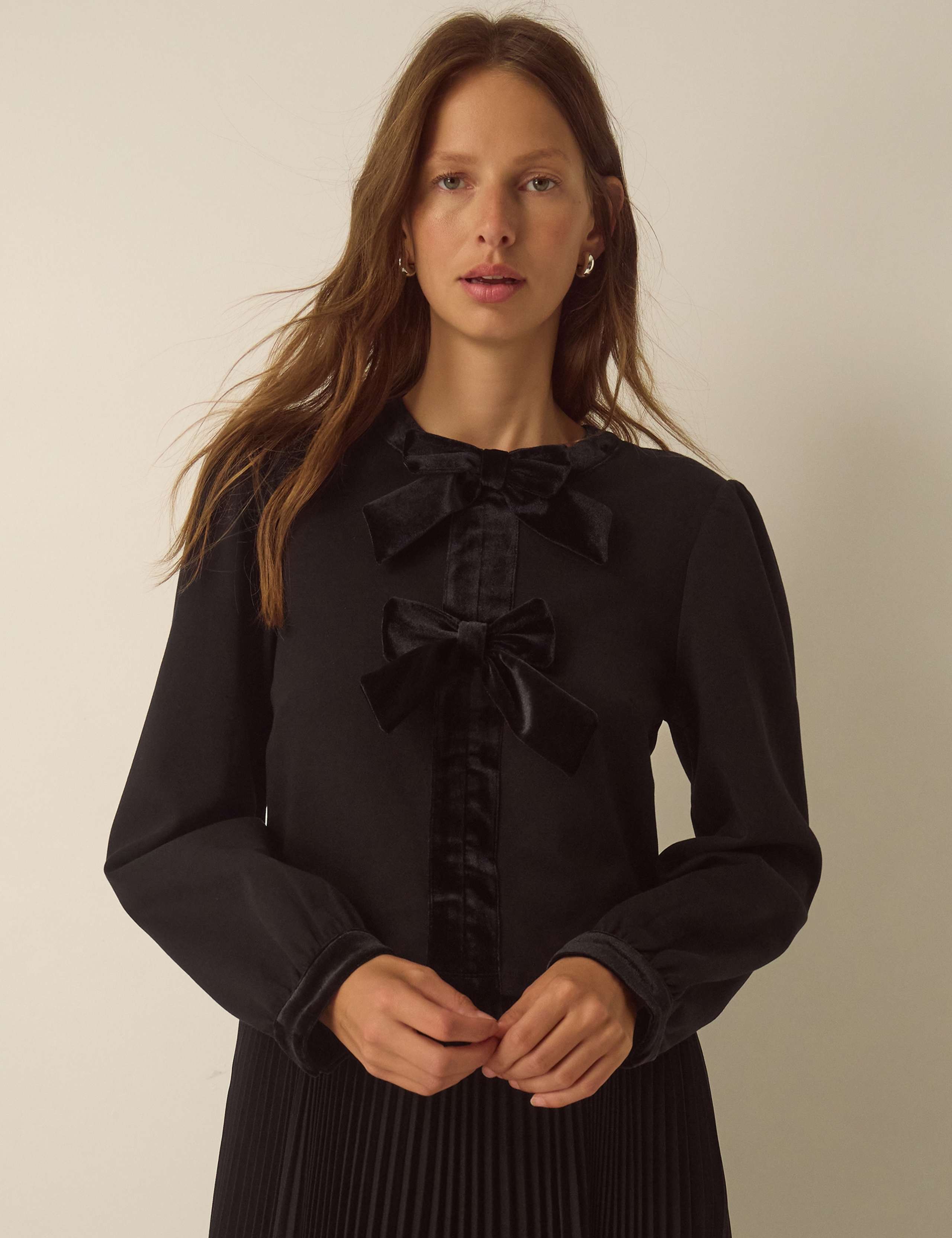Pure Cotton Tie Front Smock Midi Dress 3 of 5