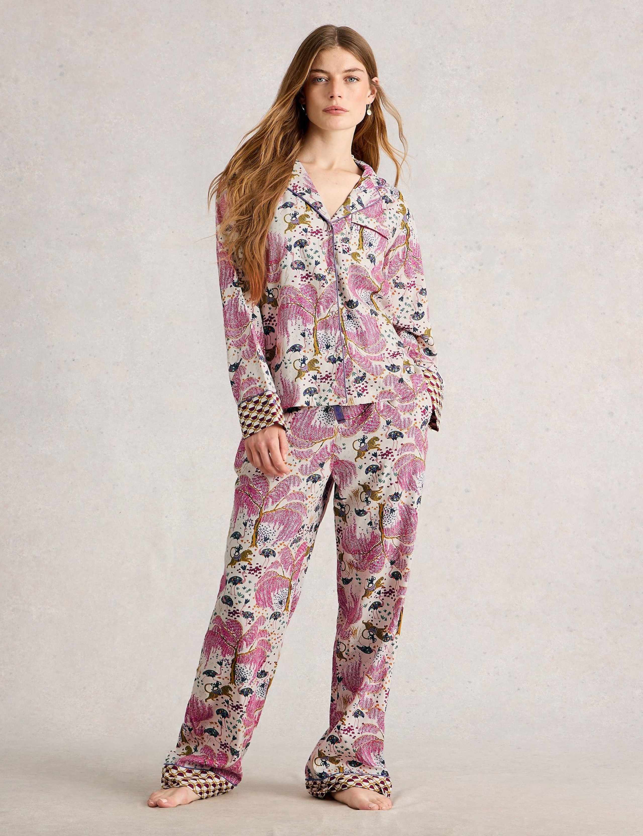 Cotton Rich Floral Pyjama Bottoms 1 of 6
