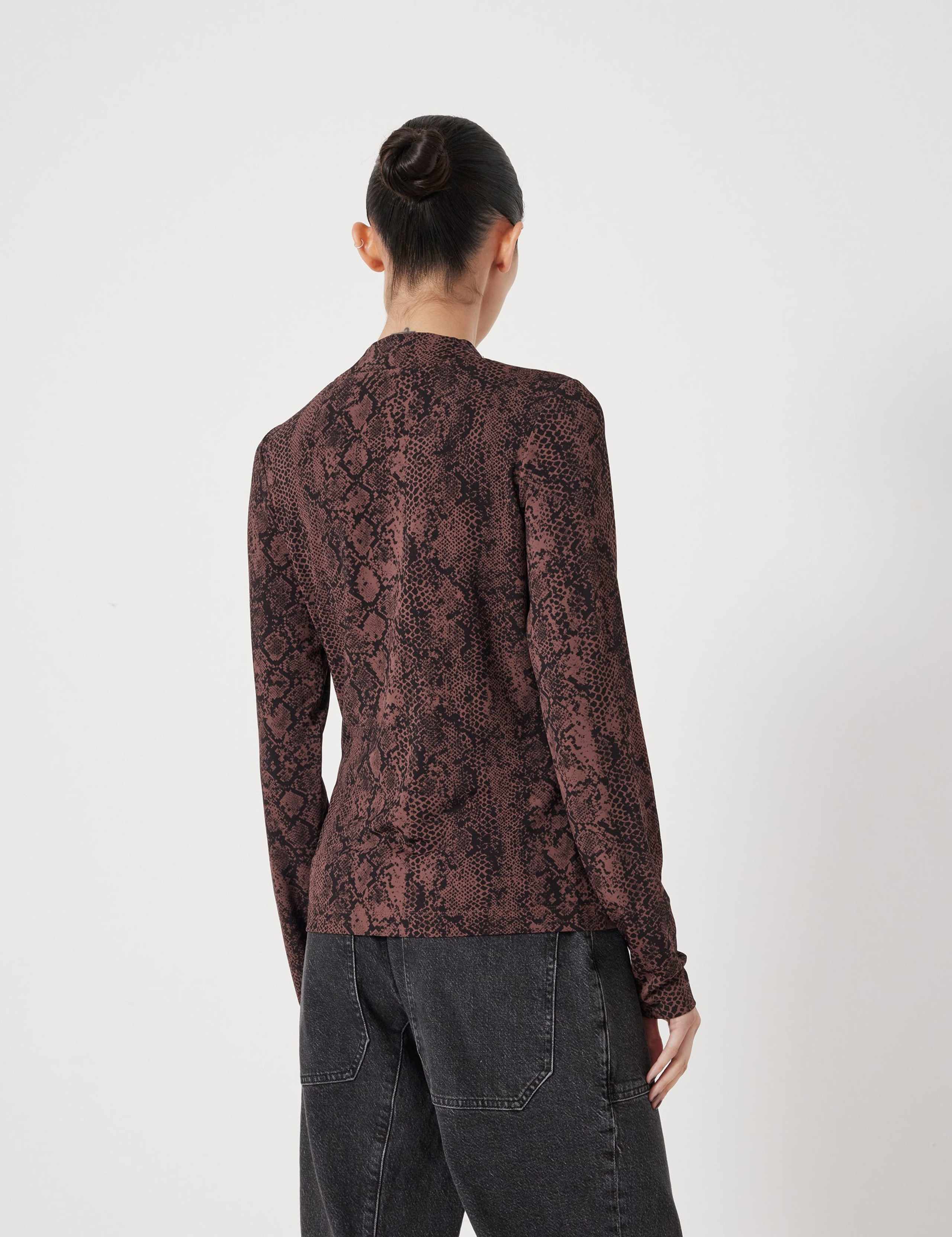 Animal Print High Neck Top 3 of 5