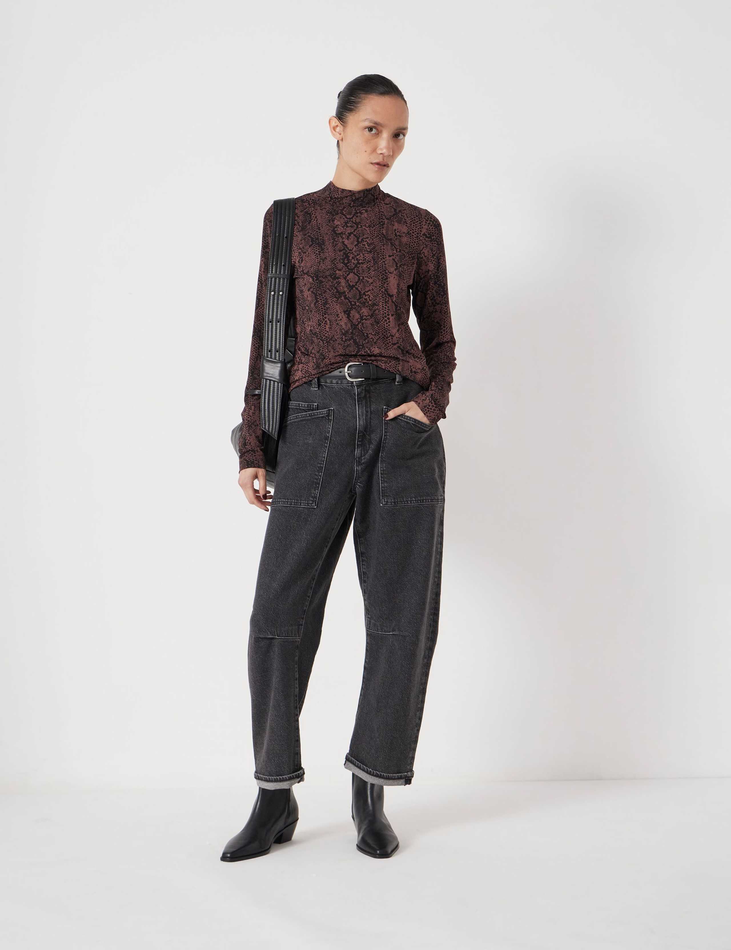 Animal Print High Neck Top 4 of 5