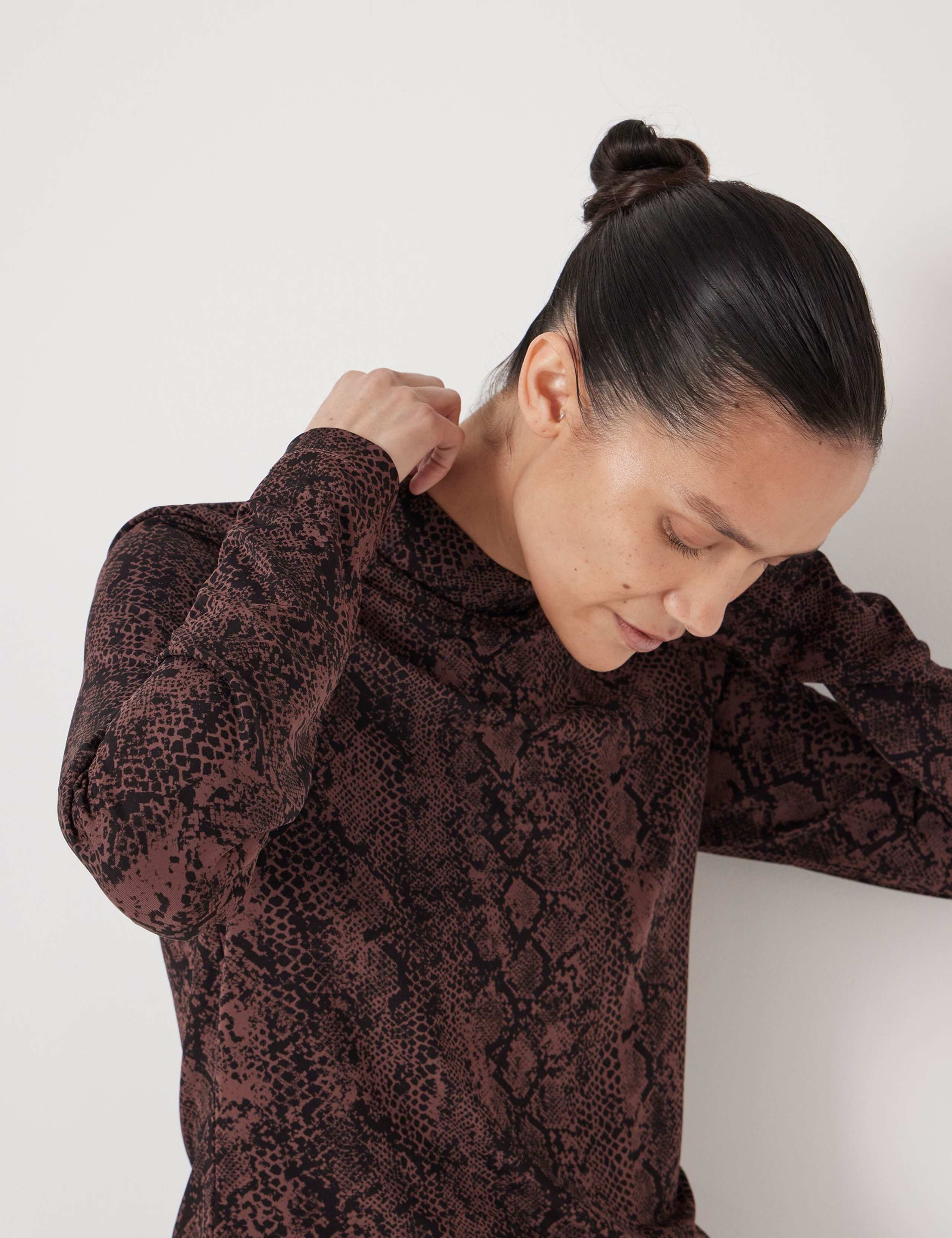 Animal Print High Neck Top 5 of 5