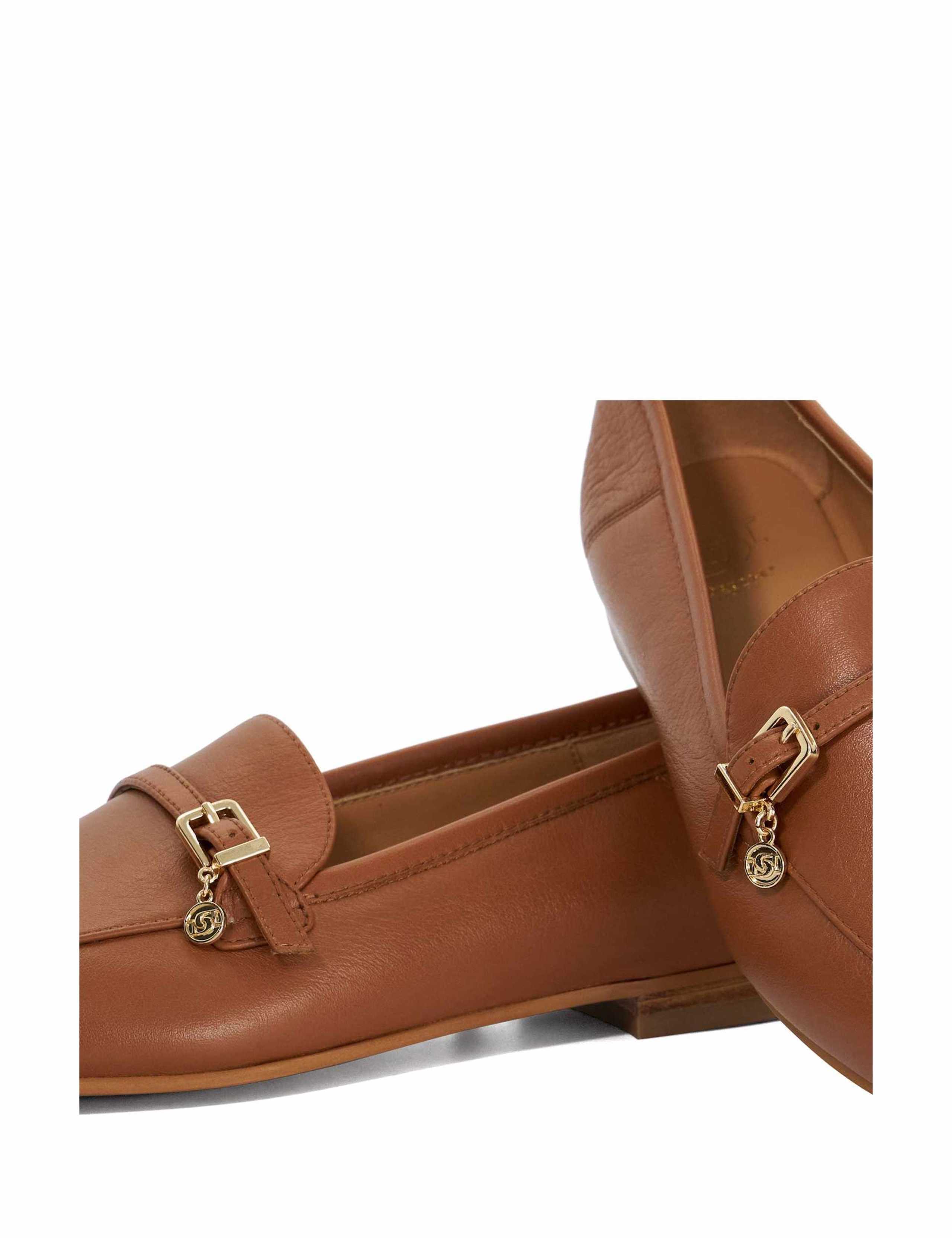 Leather Buckle Slip On Flat Loafers 5 of 5