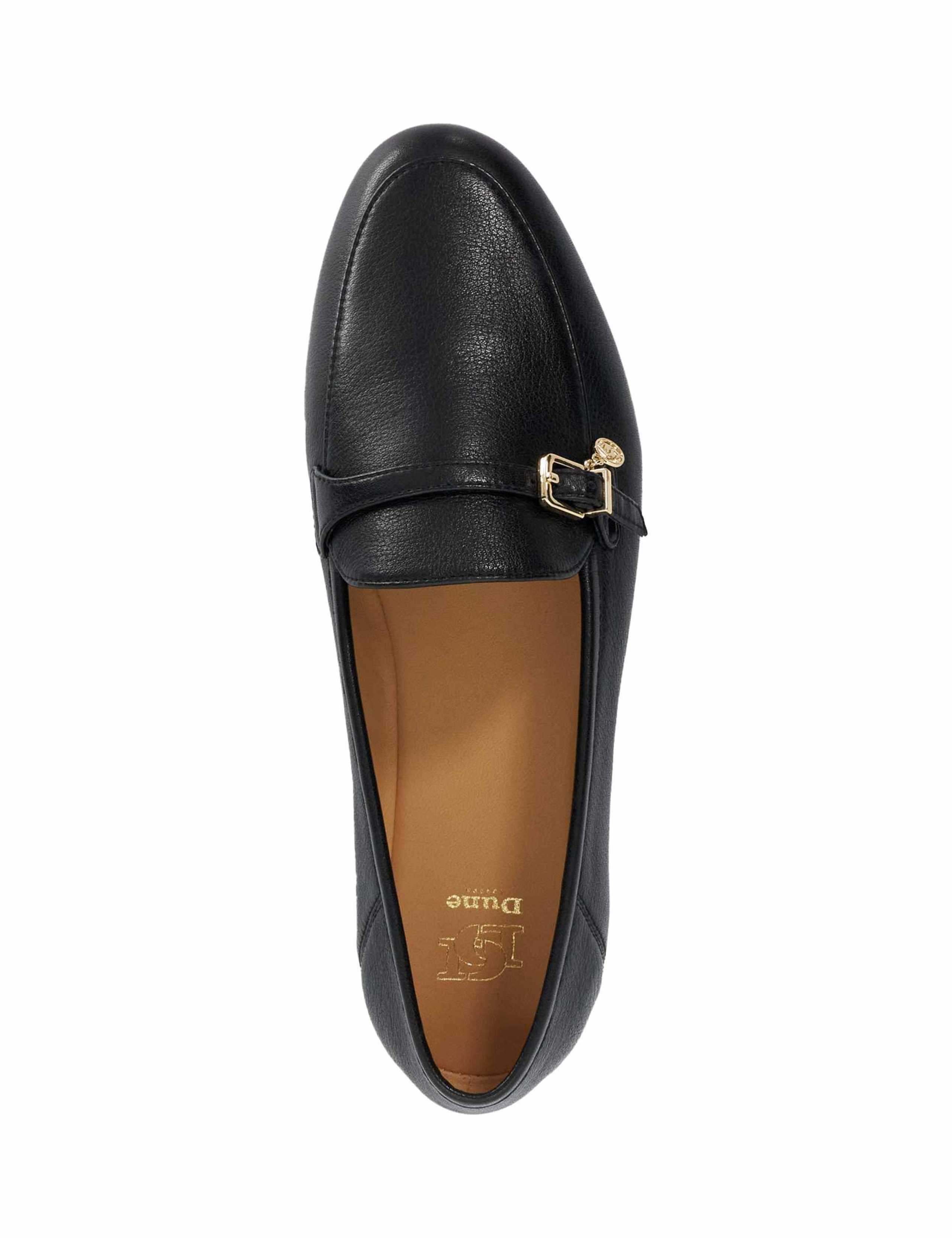 Leather Buckle Slip On Flat Loafers 2 of 6