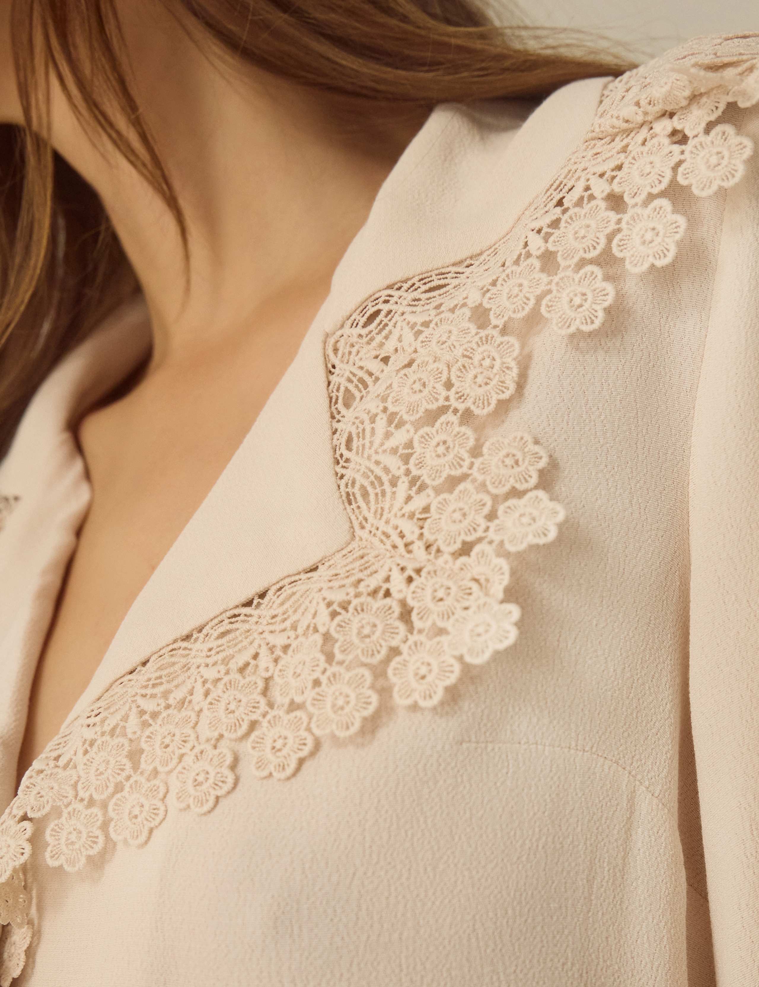 Lace Detail Collared Blouse 4 of 4