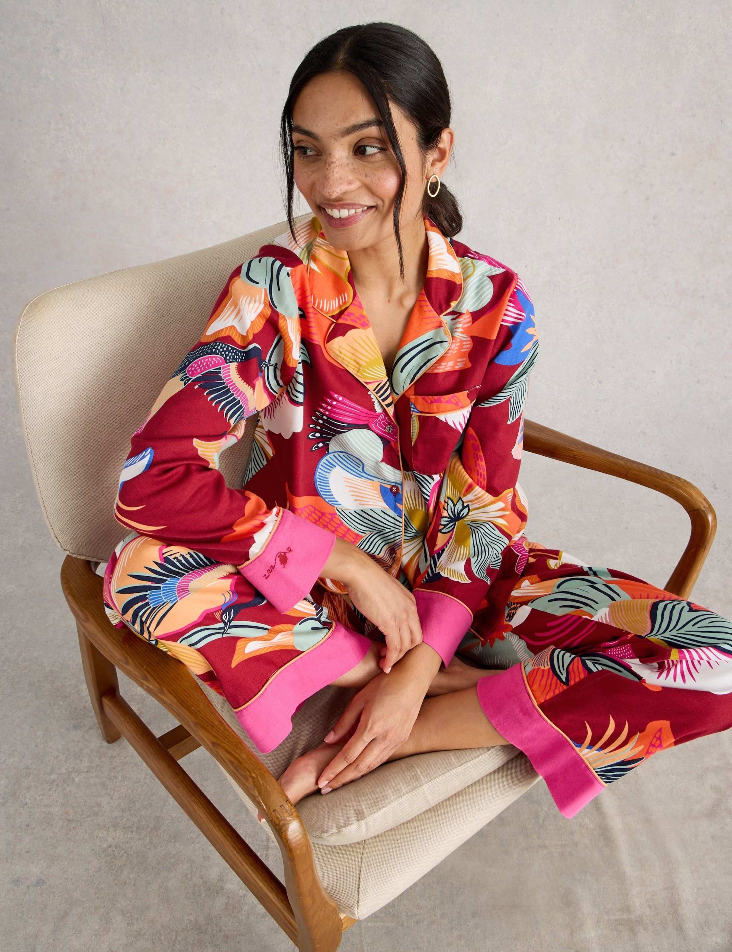 Cotton Rich Printed Pyjama Top 3 of 6