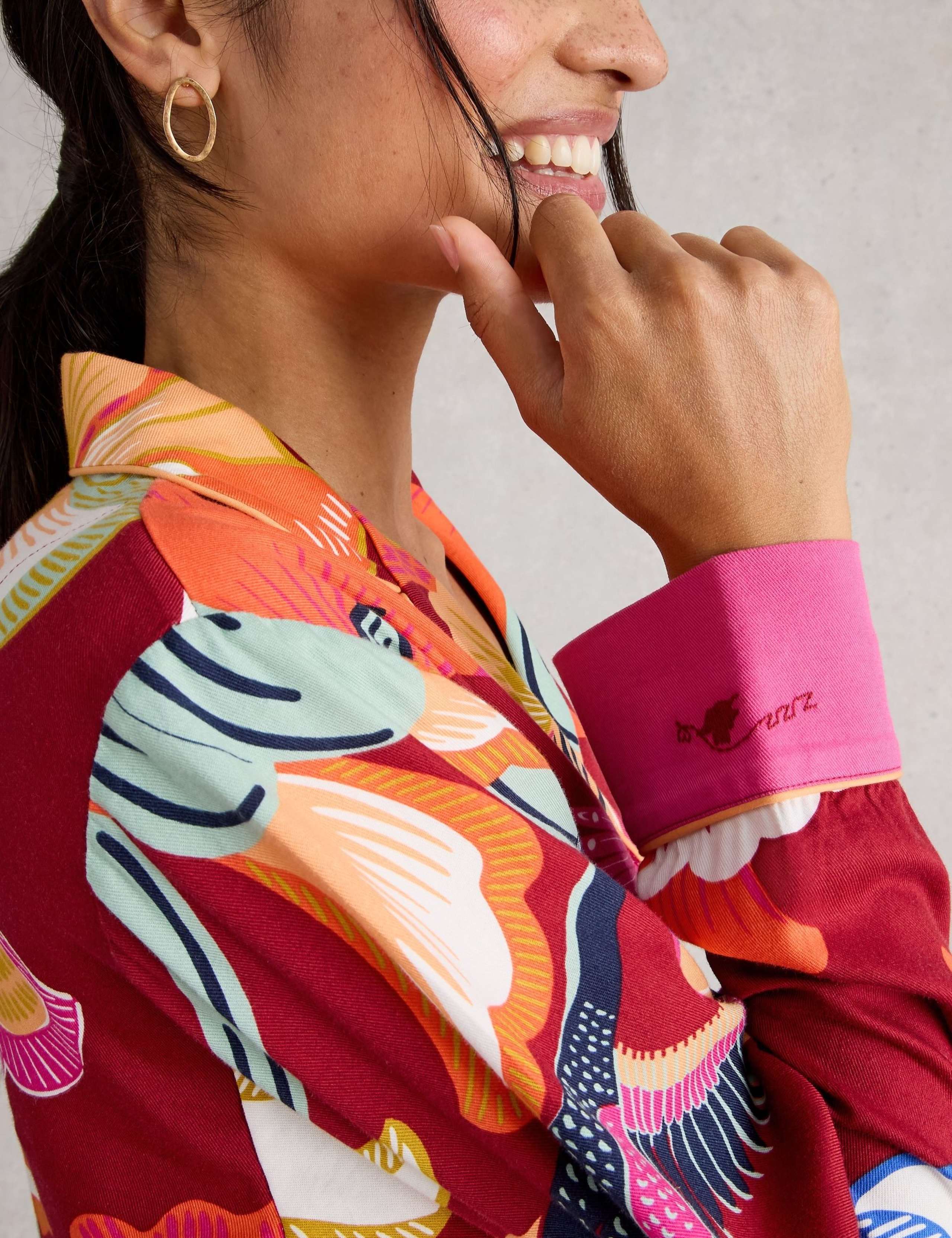 Cotton Rich Printed Pyjama Top 5 of 6