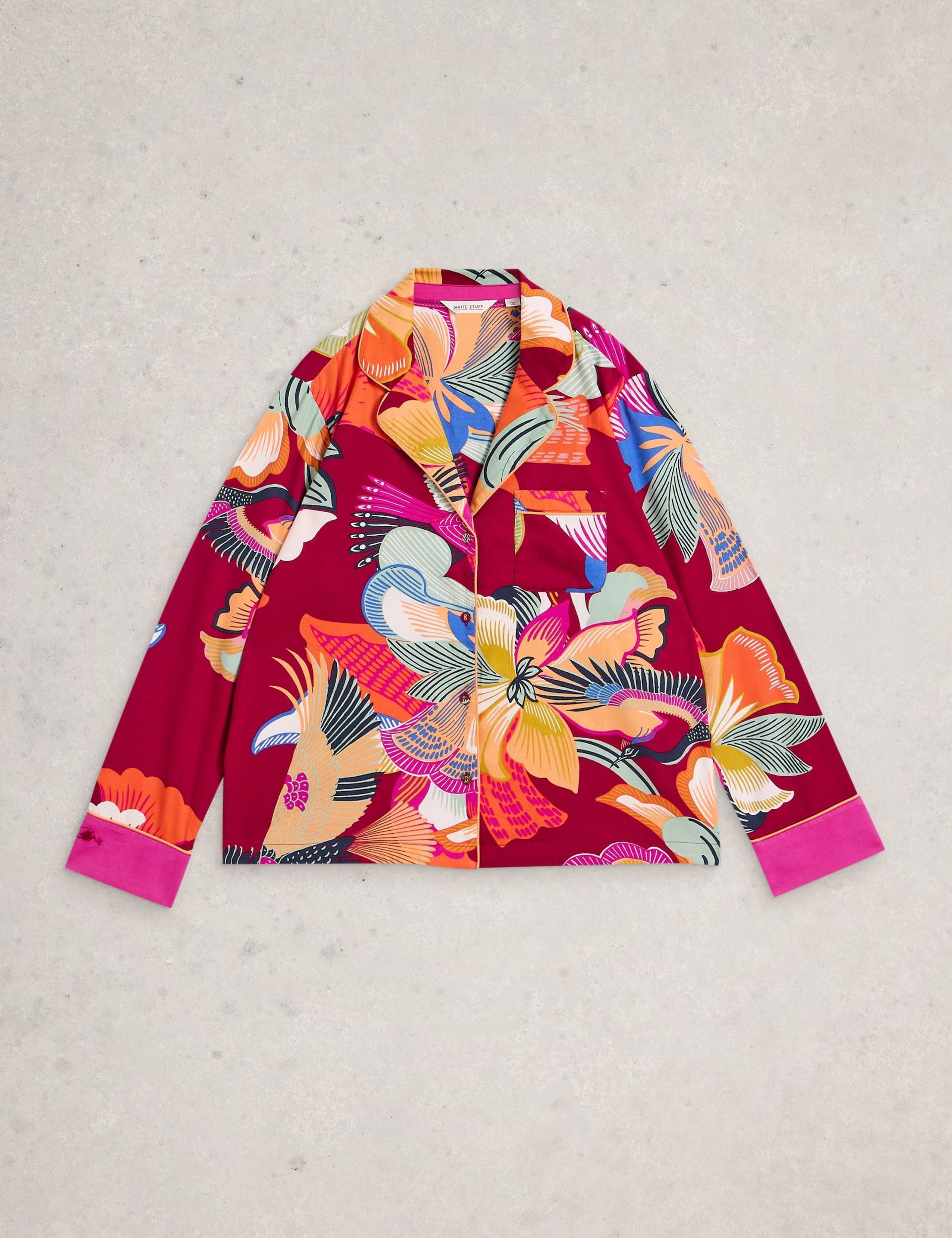 Cotton Rich Printed Pyjama Top 2 of 6