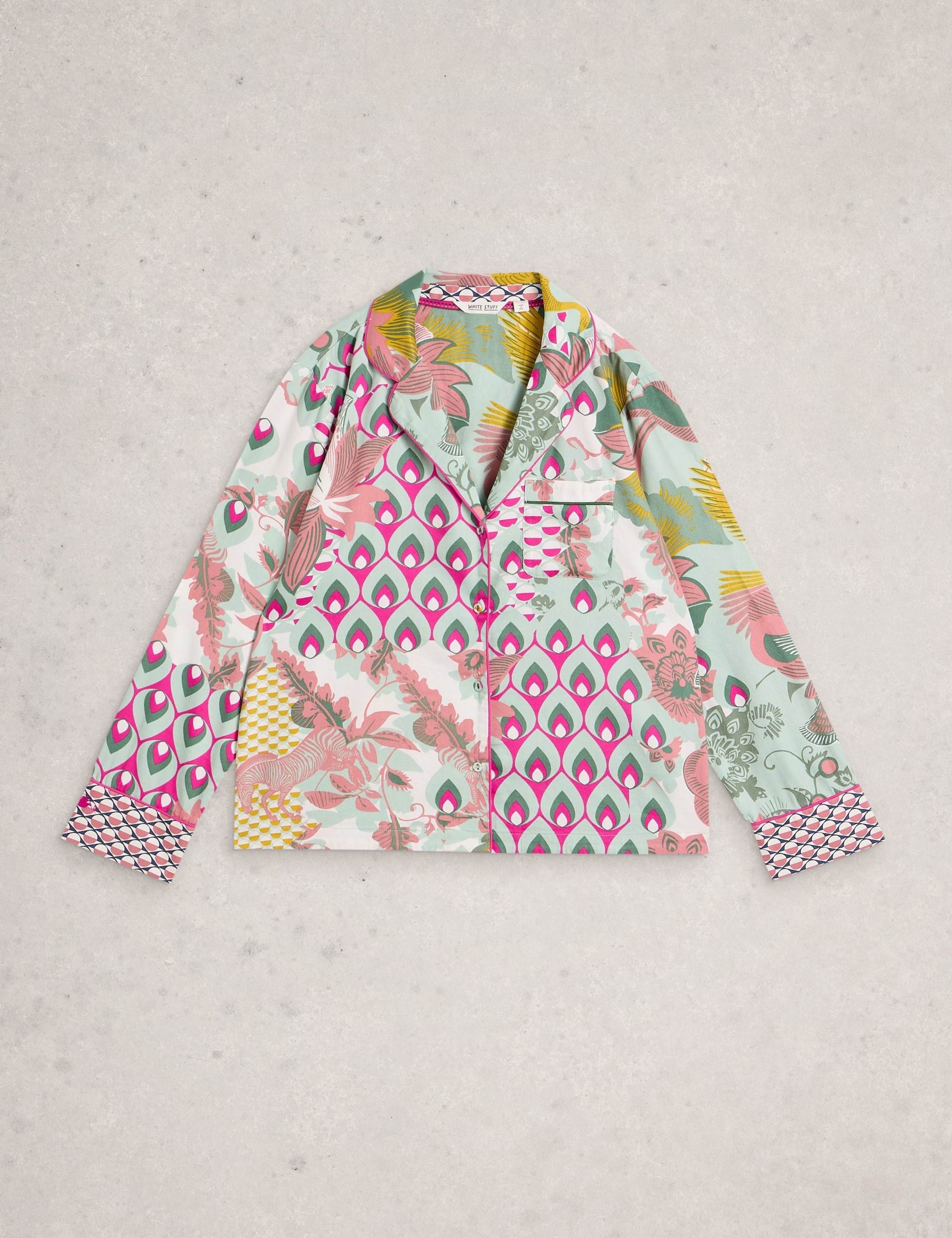 Cotton Rich Printed Pyjama Top 2 of 7