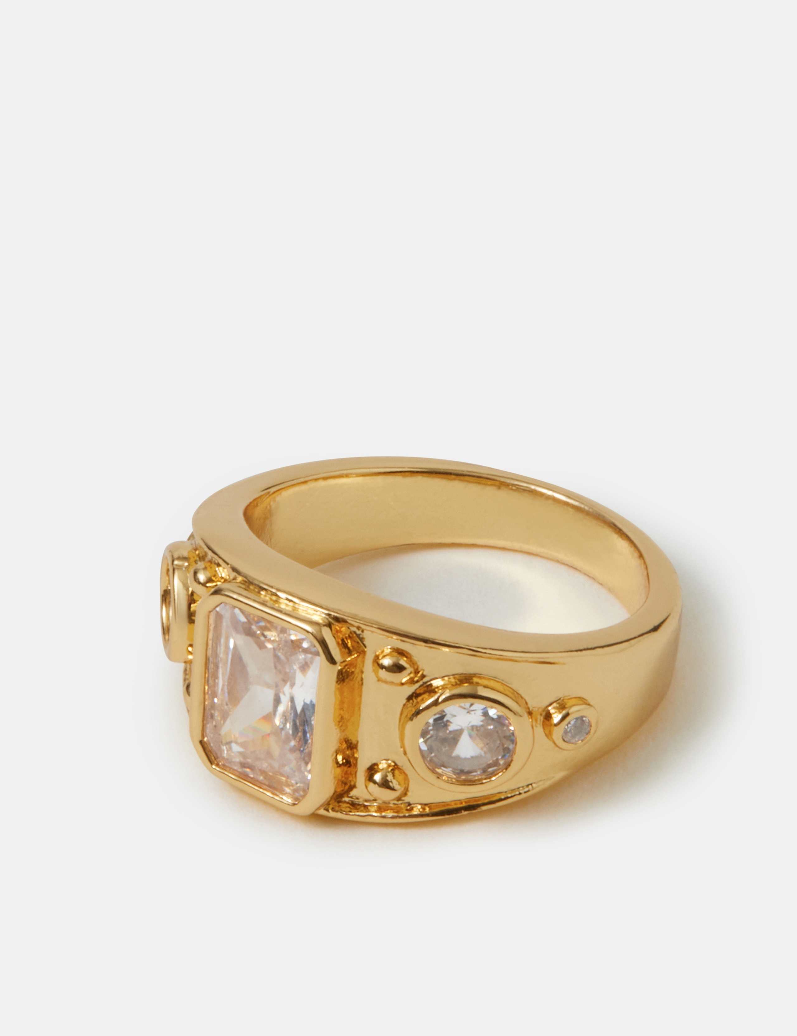 14ct Gold Plated Stone Ring 2 of 2