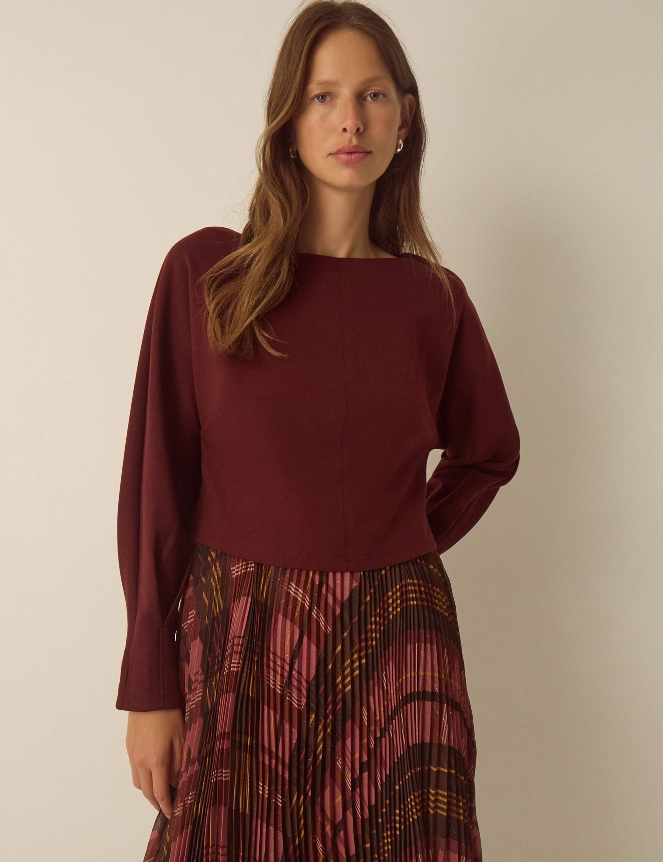 Pure Cotton Checked Smock Midi Dress 3 of 5