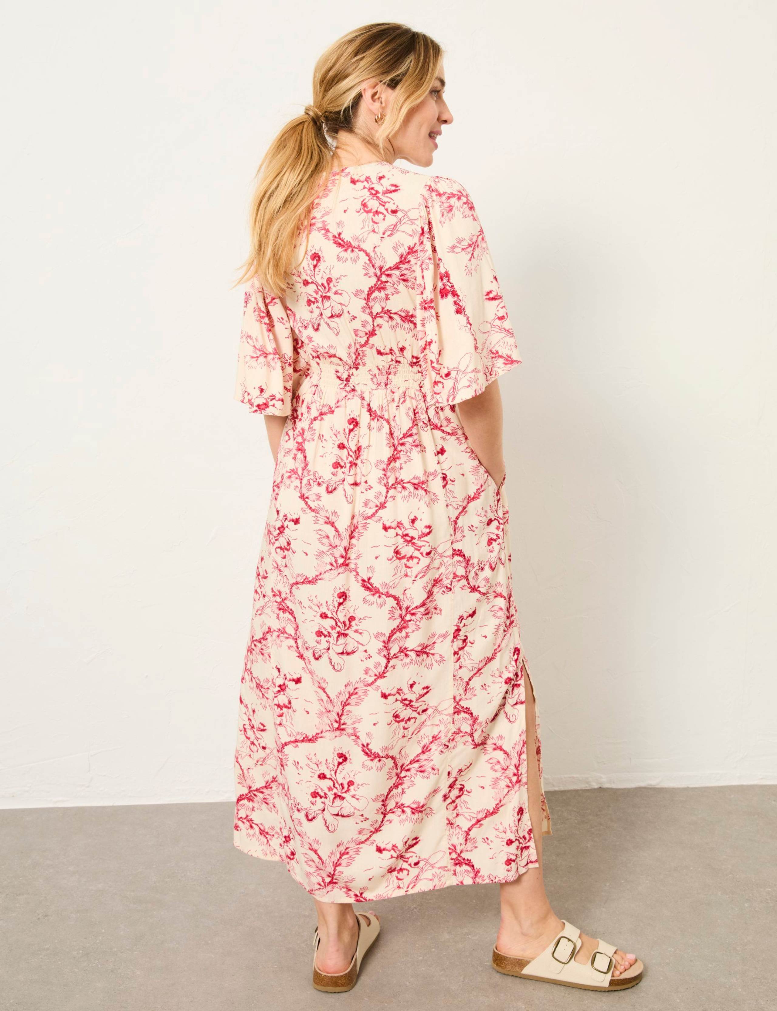 Floral V-Neck Midi Tea Dress 6 of 7