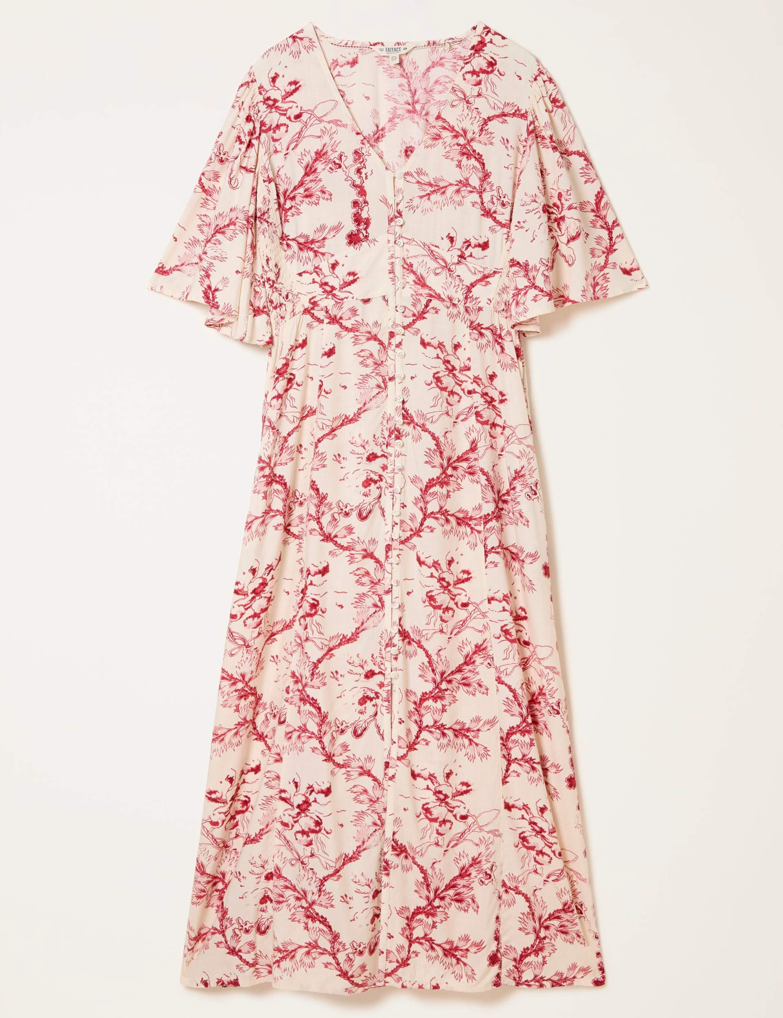 Floral V-Neck Midi Tea Dress 2 of 7