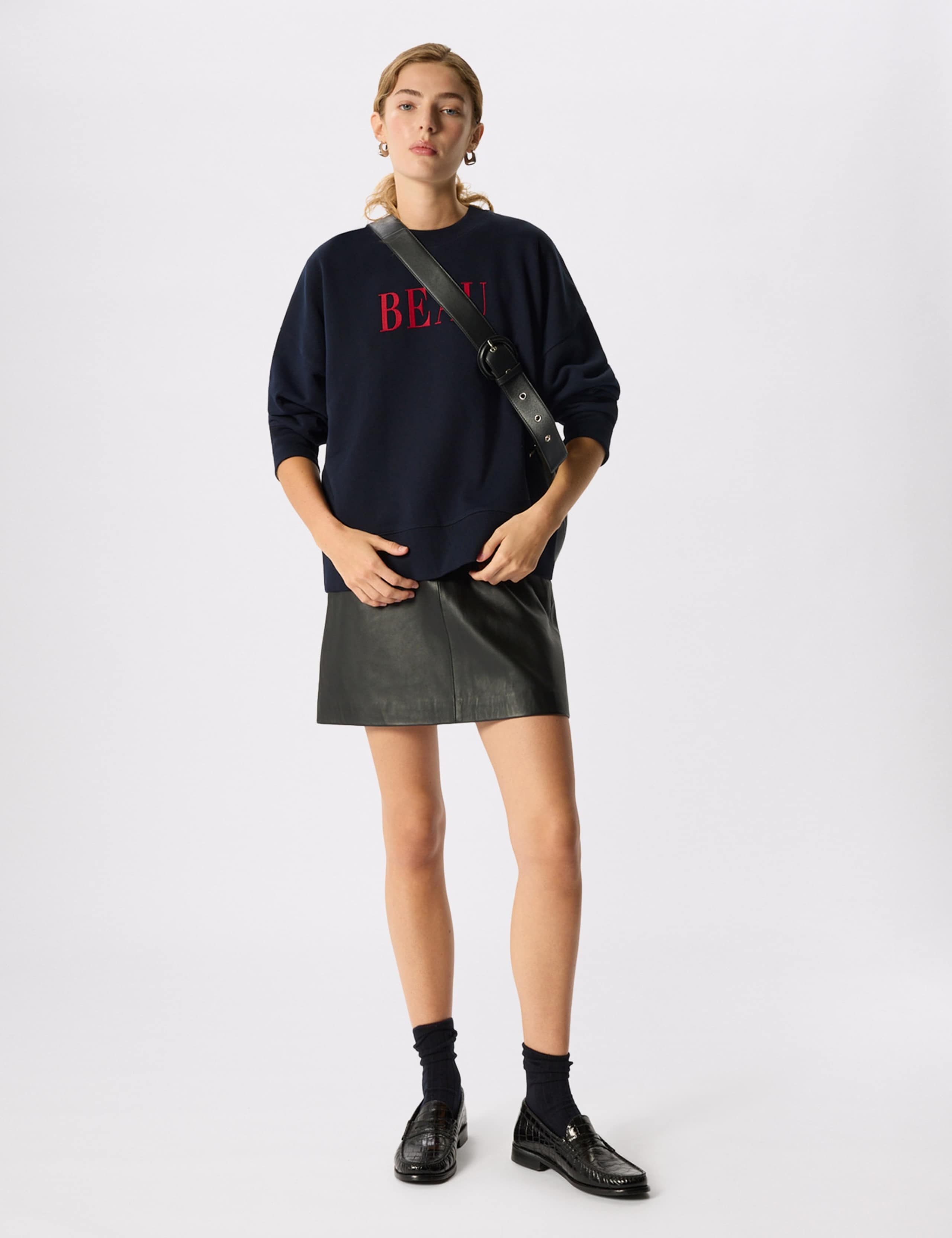 Pure Cotton Beau Slogan Sweatshirt 3 of 7