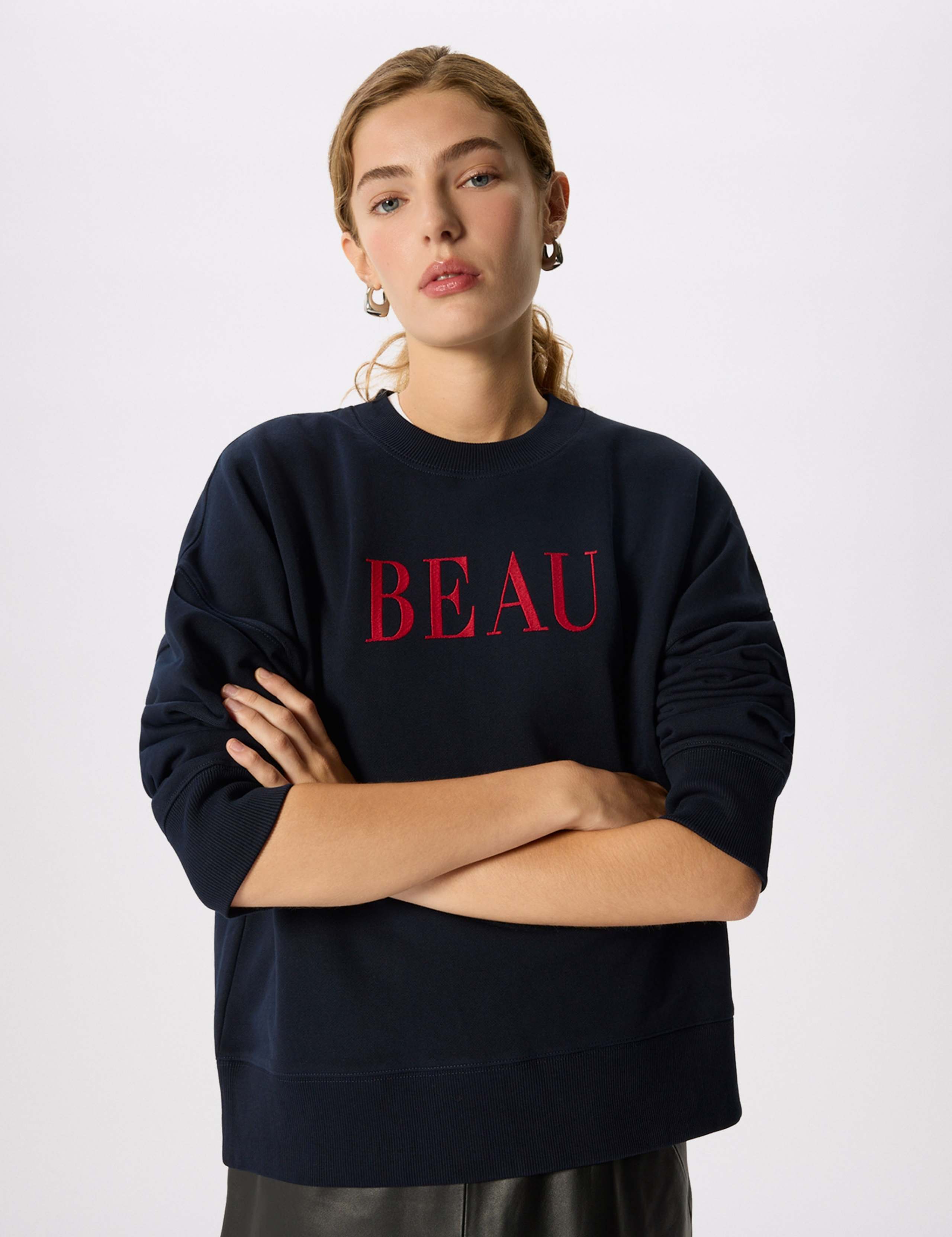 Pure Cotton Beau Slogan Sweatshirt 5 of 7