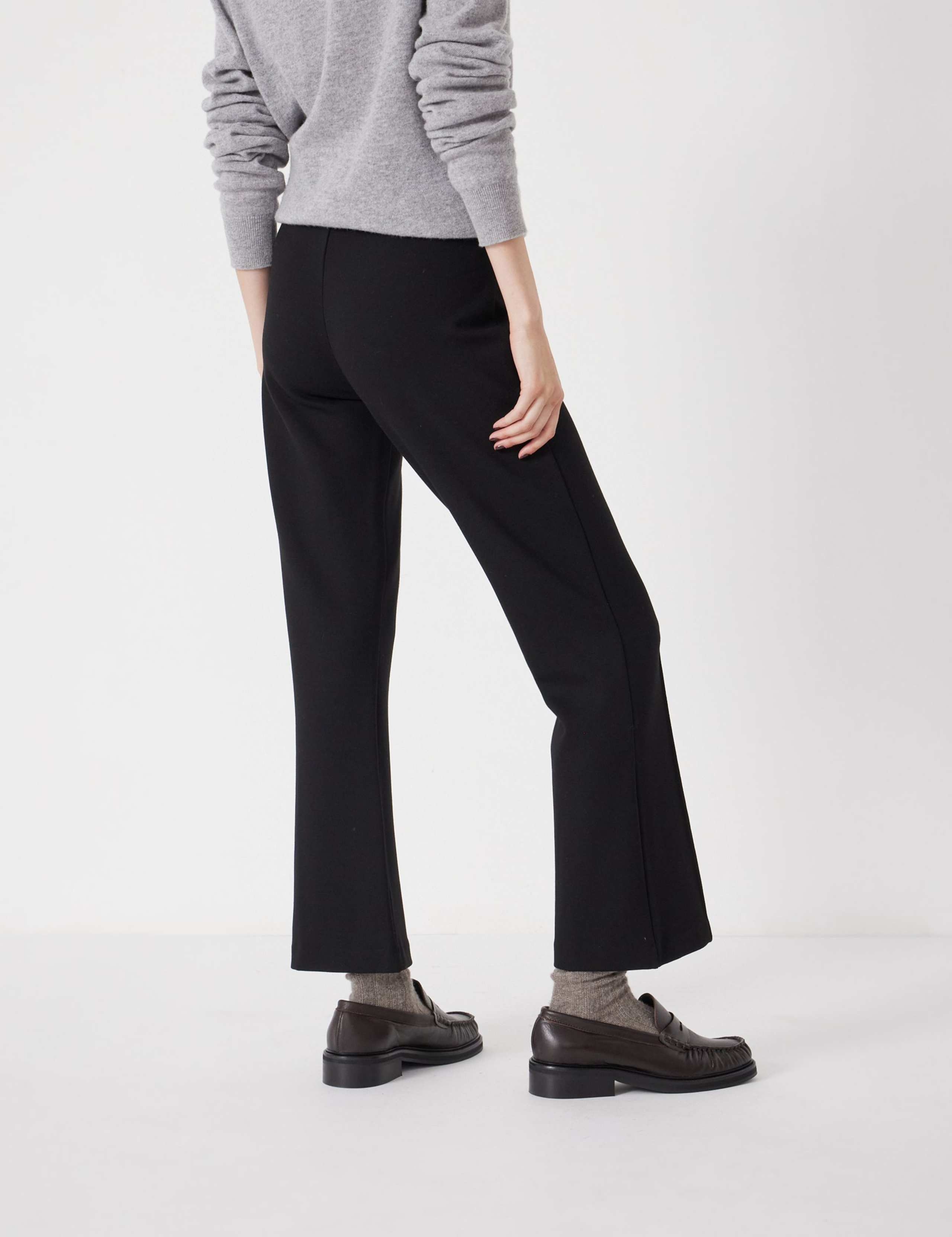 Jersey Flared Cropped Trousers 4 of 6