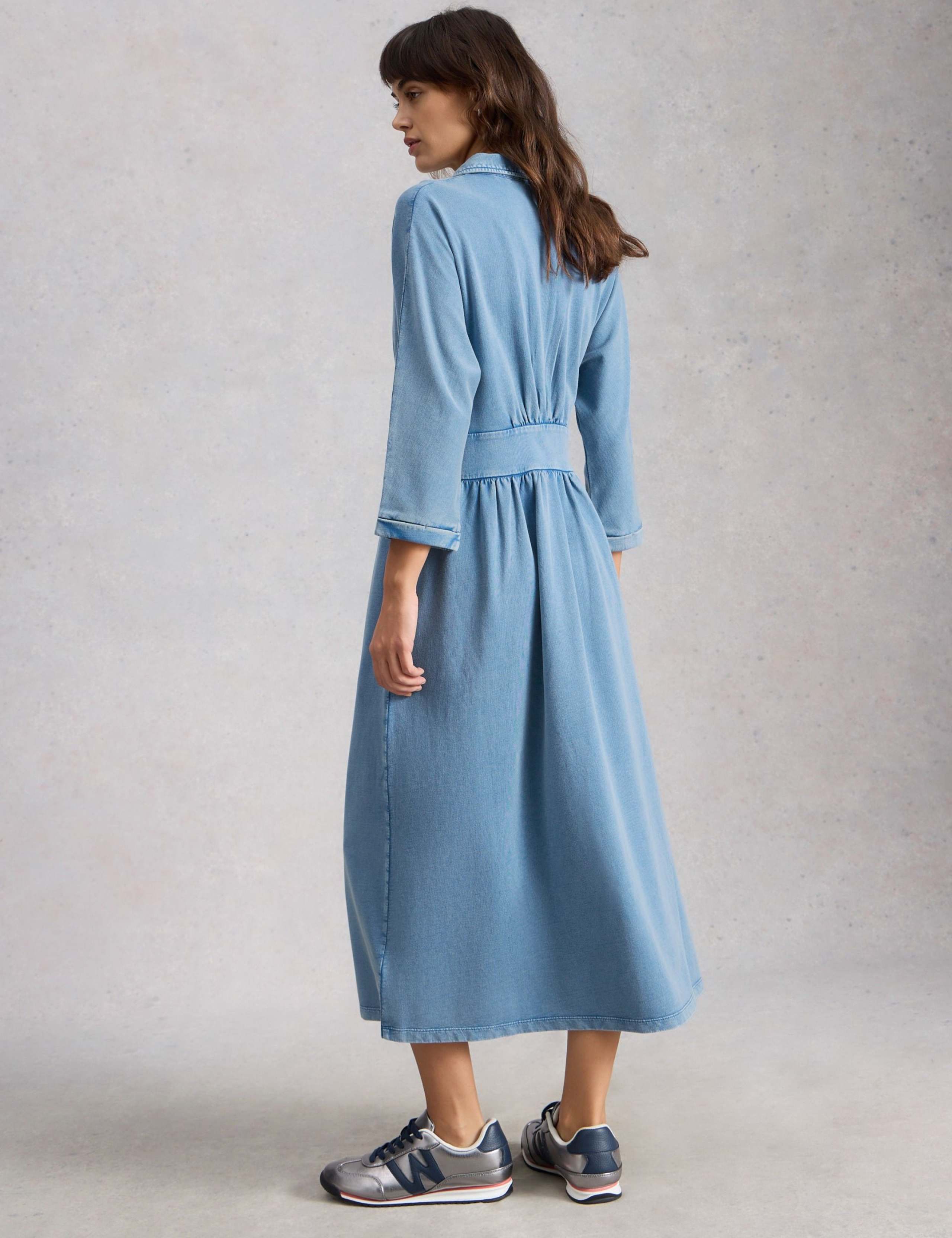 Pure Cotton Midi Shirt Dress 3 of 6