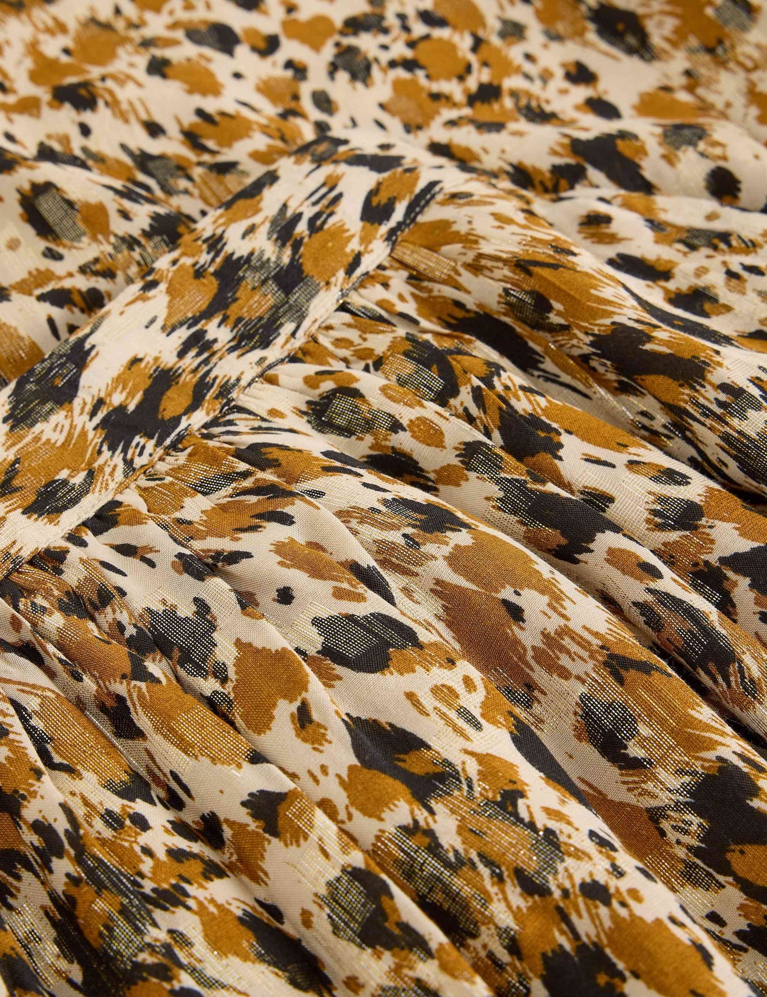 Metallic Printed Midi A-Line Skirt 6 of 6