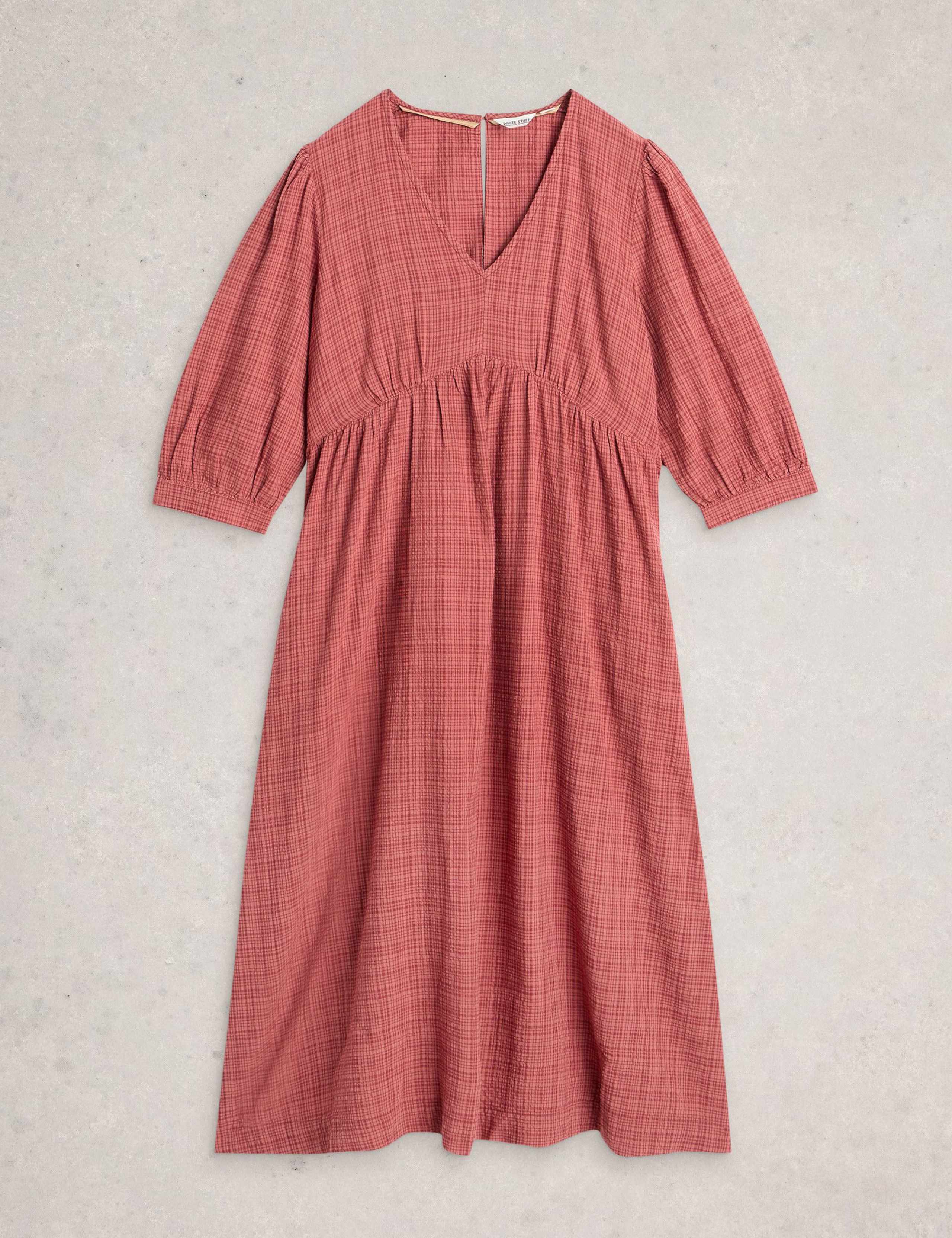 Floral V-Neck Midi Relaxed Skater Dress 2 of 6