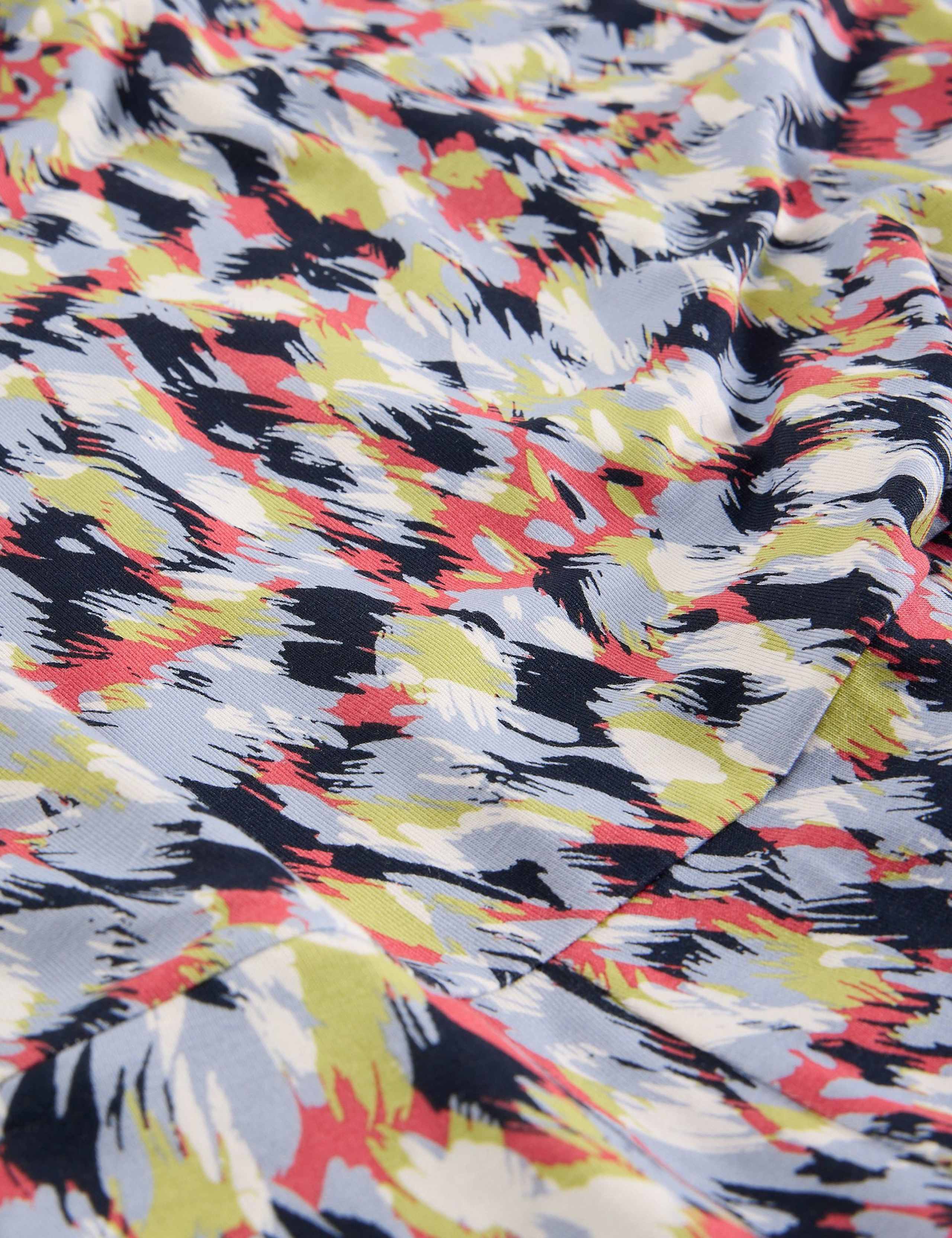 Jersey Round Neck Waisted Midi Dress 3 of 6