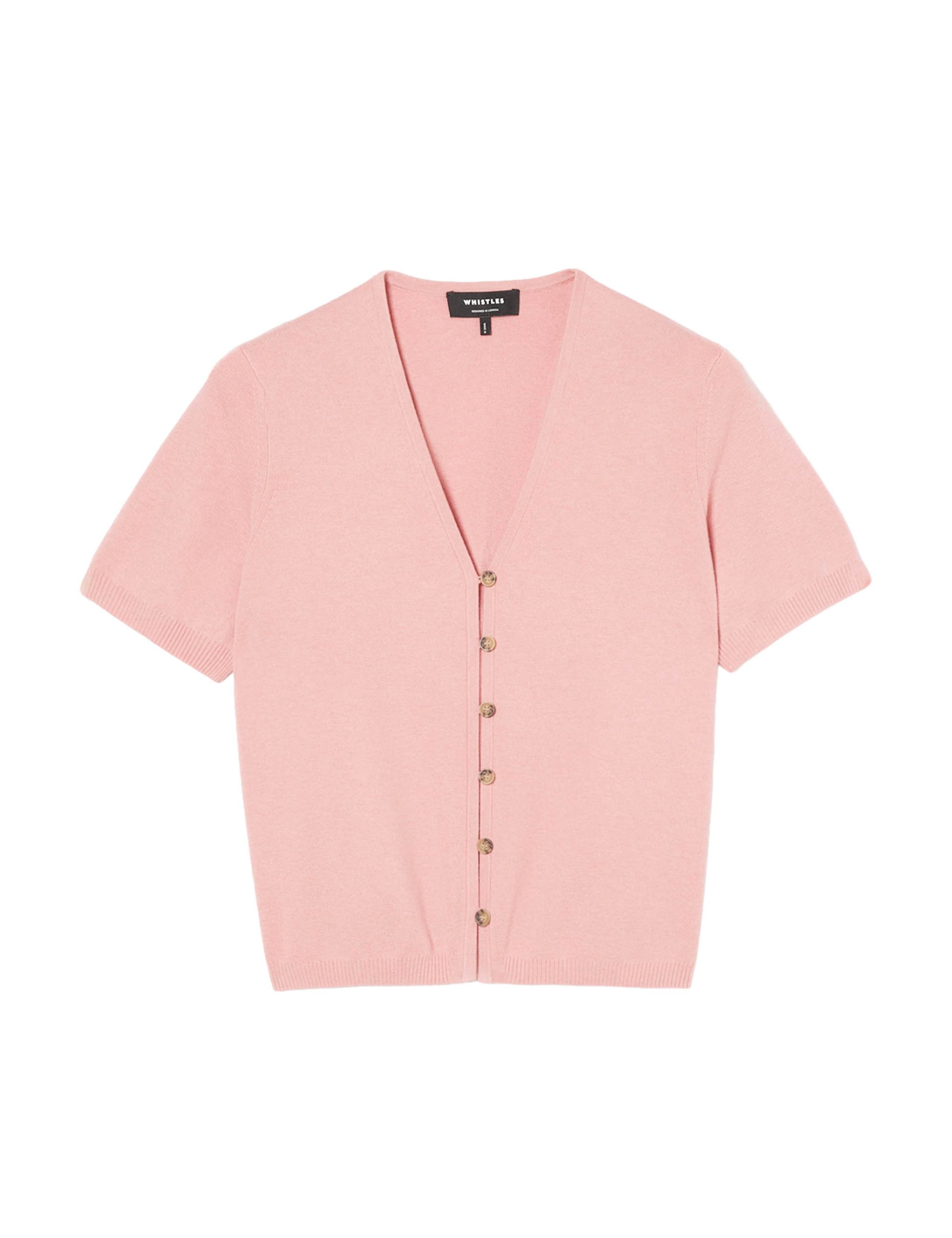 Cotton Rich Button Front V-Neck Cardigan 2 of 7