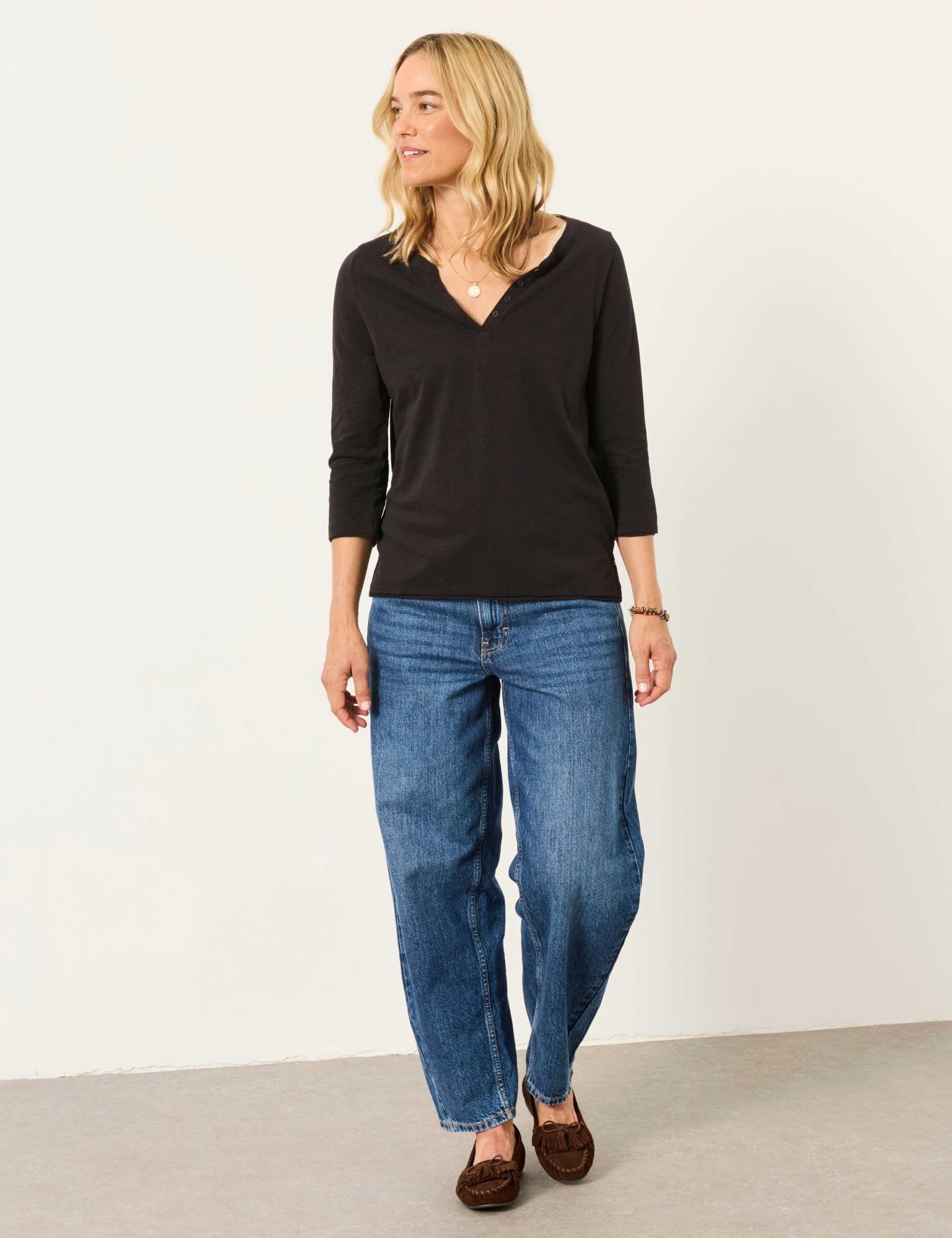 Pure Cotton V-Neck T-Shirt 4 of 6