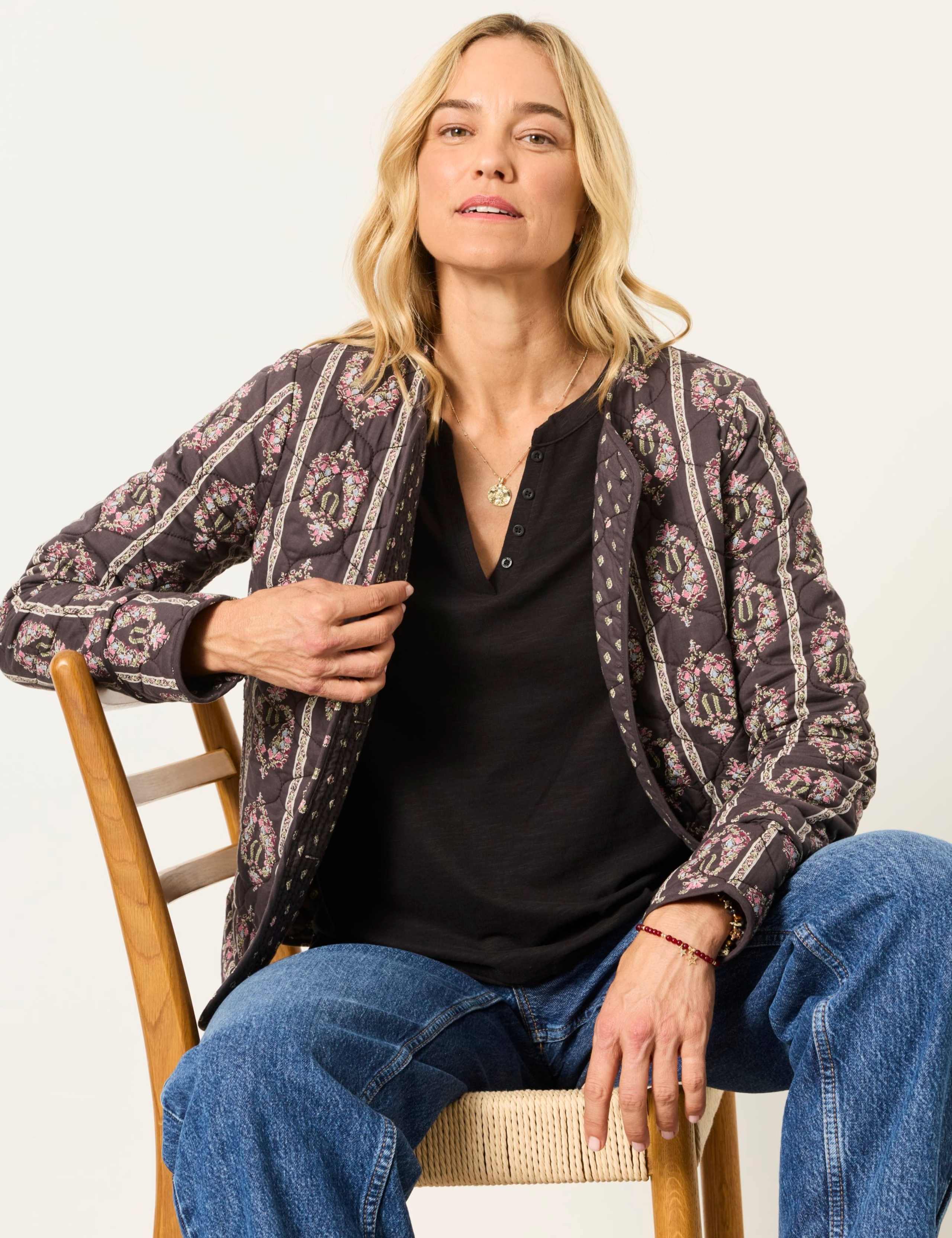 Pure Cotton V-Neck T-Shirt 5 of 6