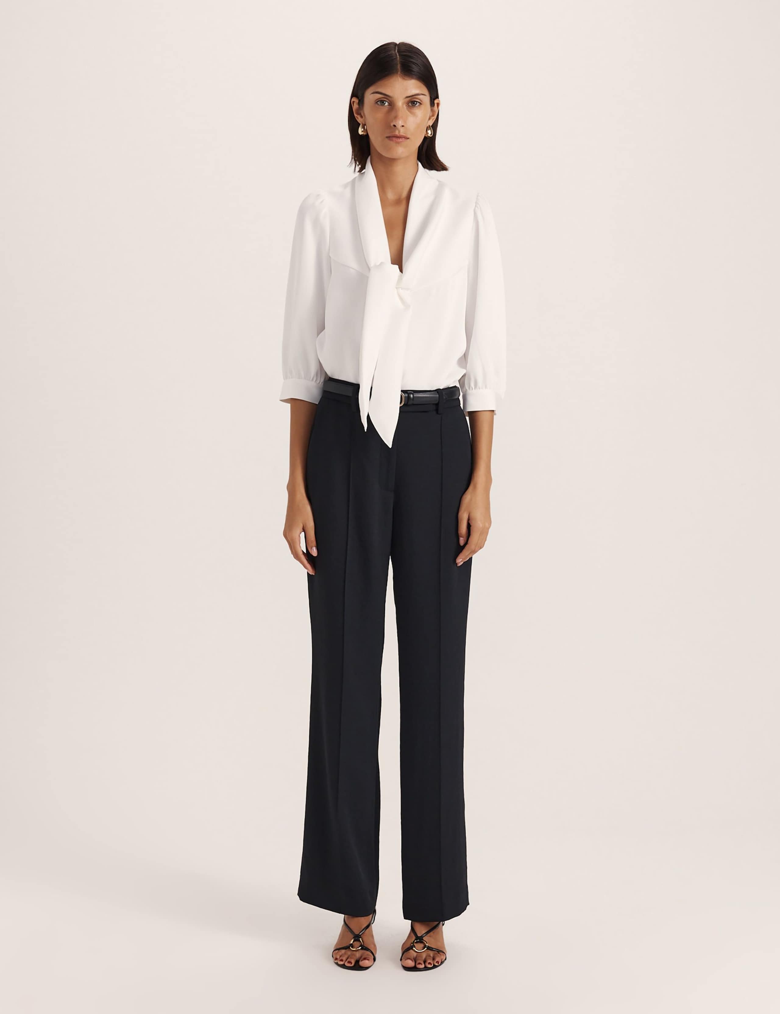 Pintuck Wide Leg Trousers 2 of 6