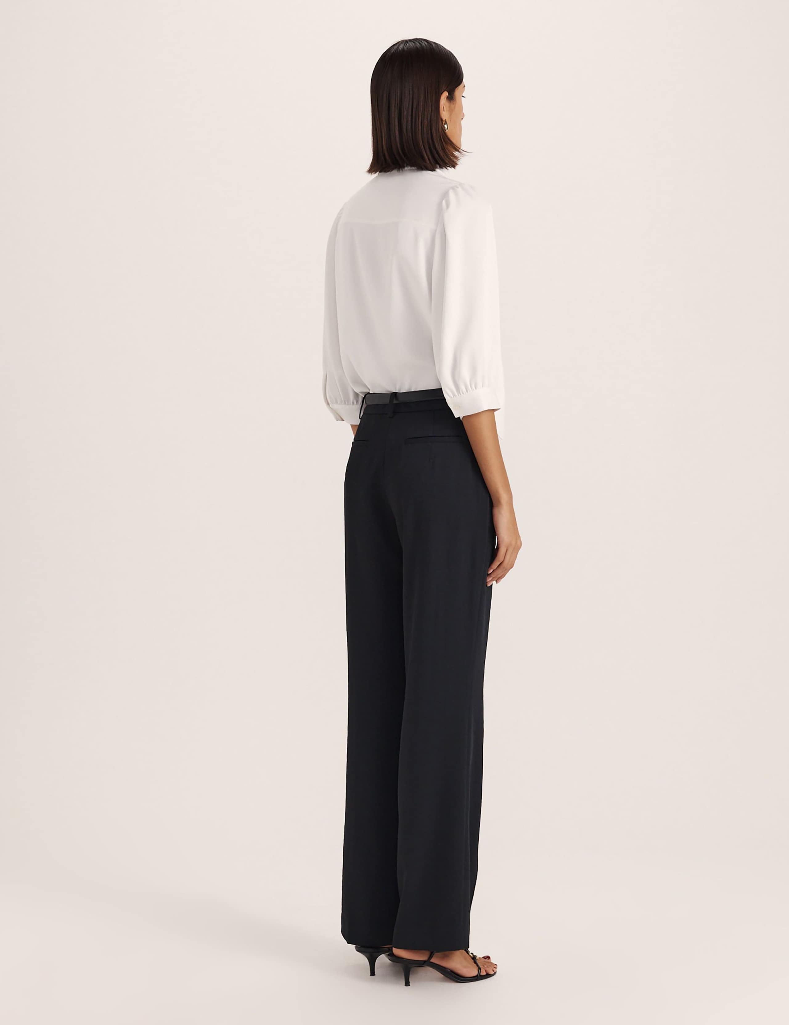 Pintuck Wide Leg Trousers 3 of 6