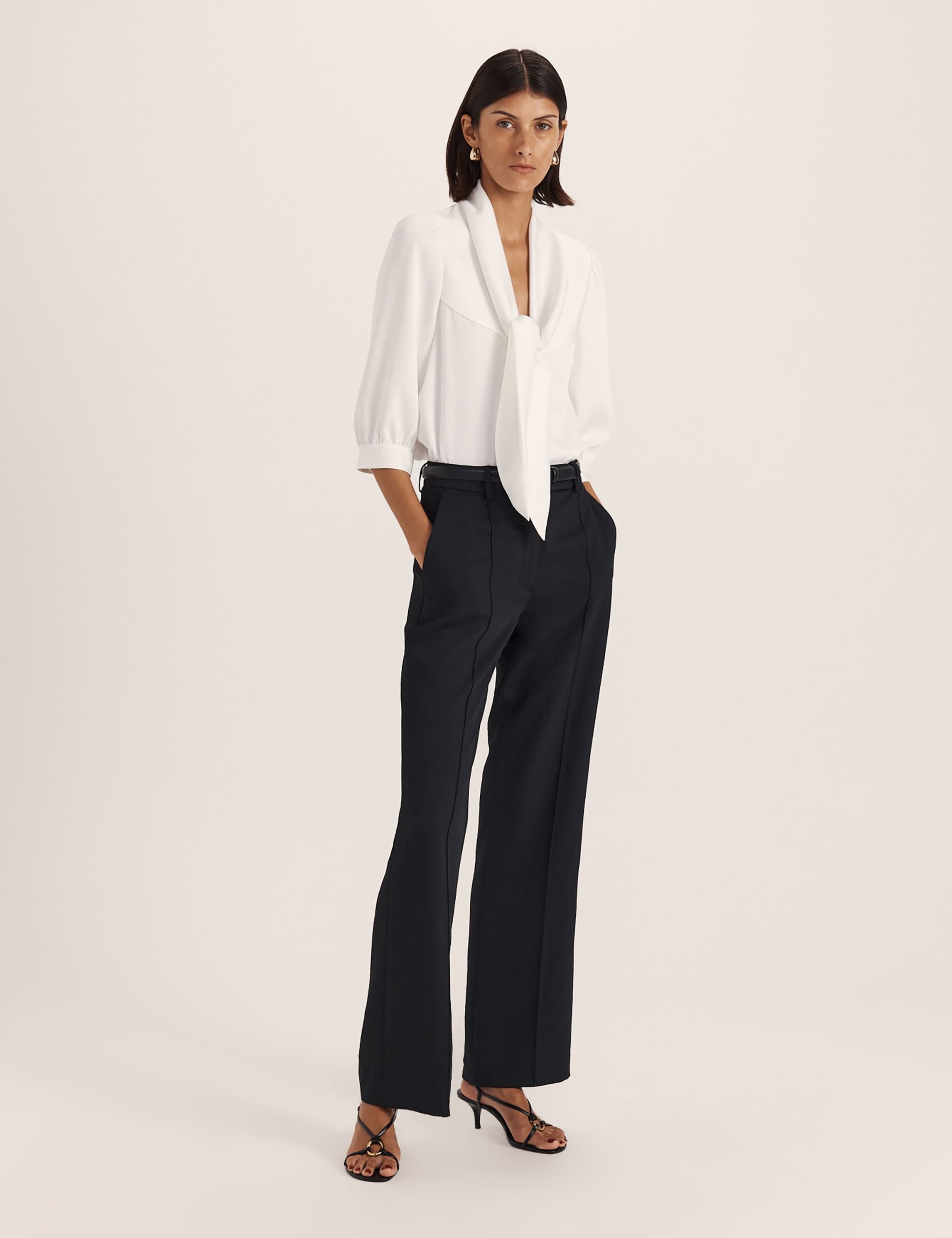 Pintuck Wide Leg Trousers 4 of 6