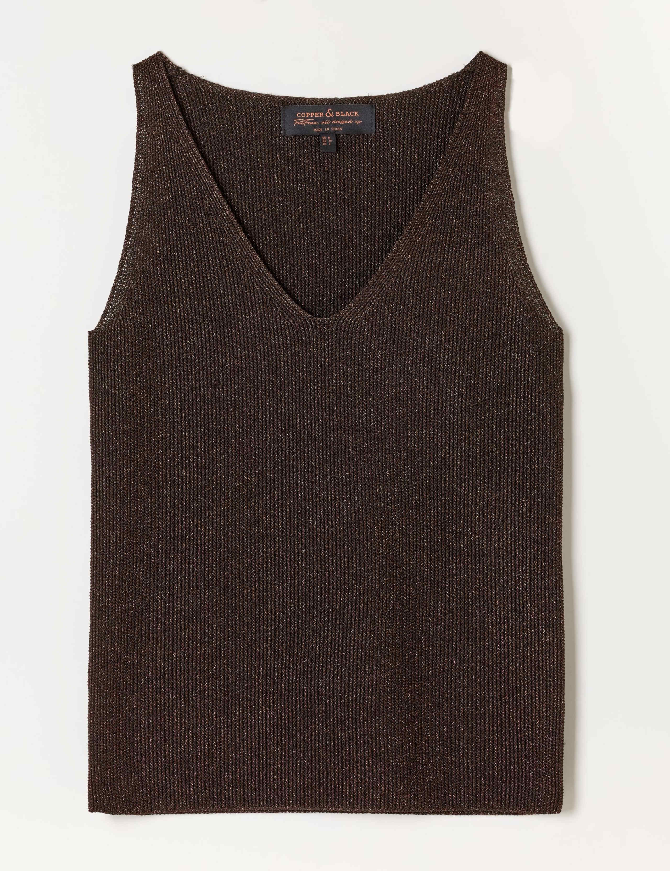 Sparkly V-Neck Vest Top 2 of 6